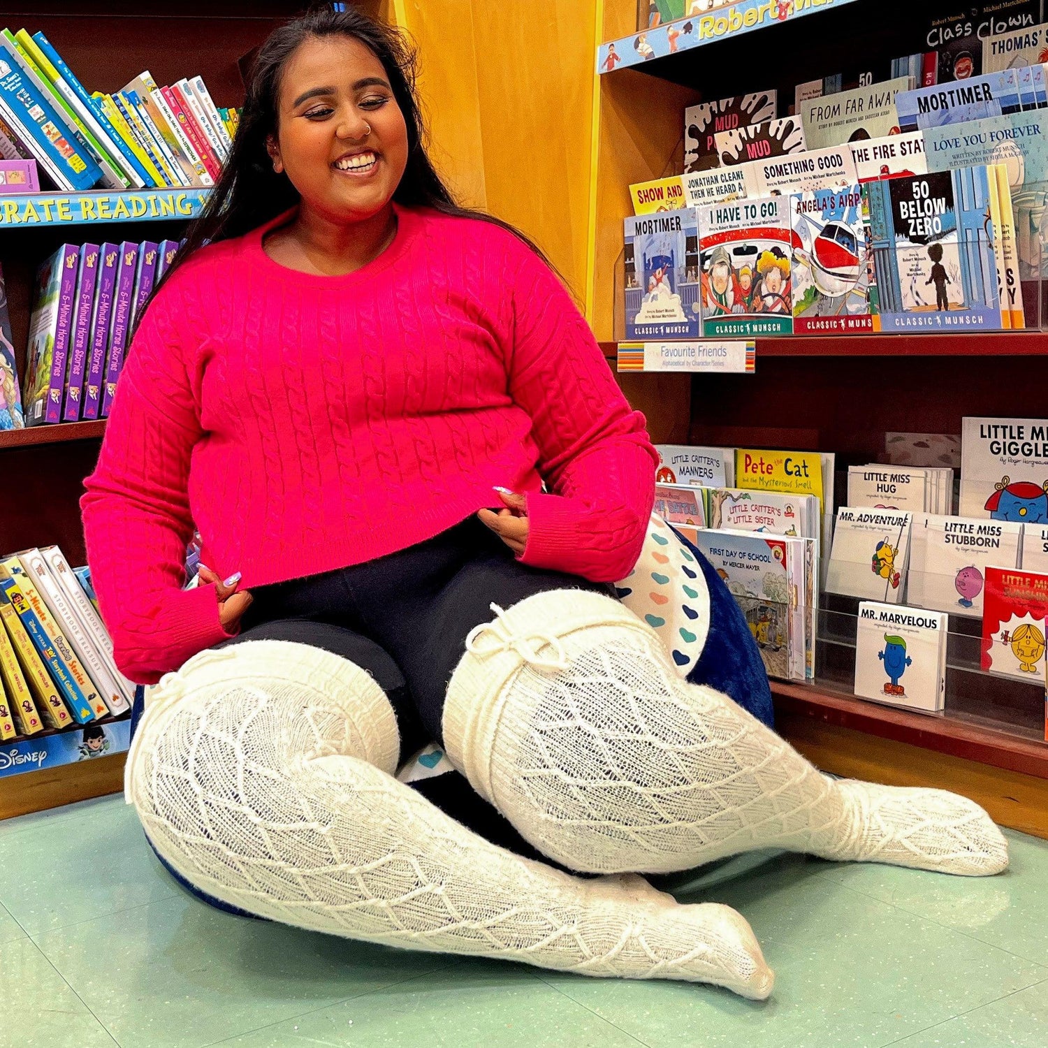 Lårhøje strømper - Snowball