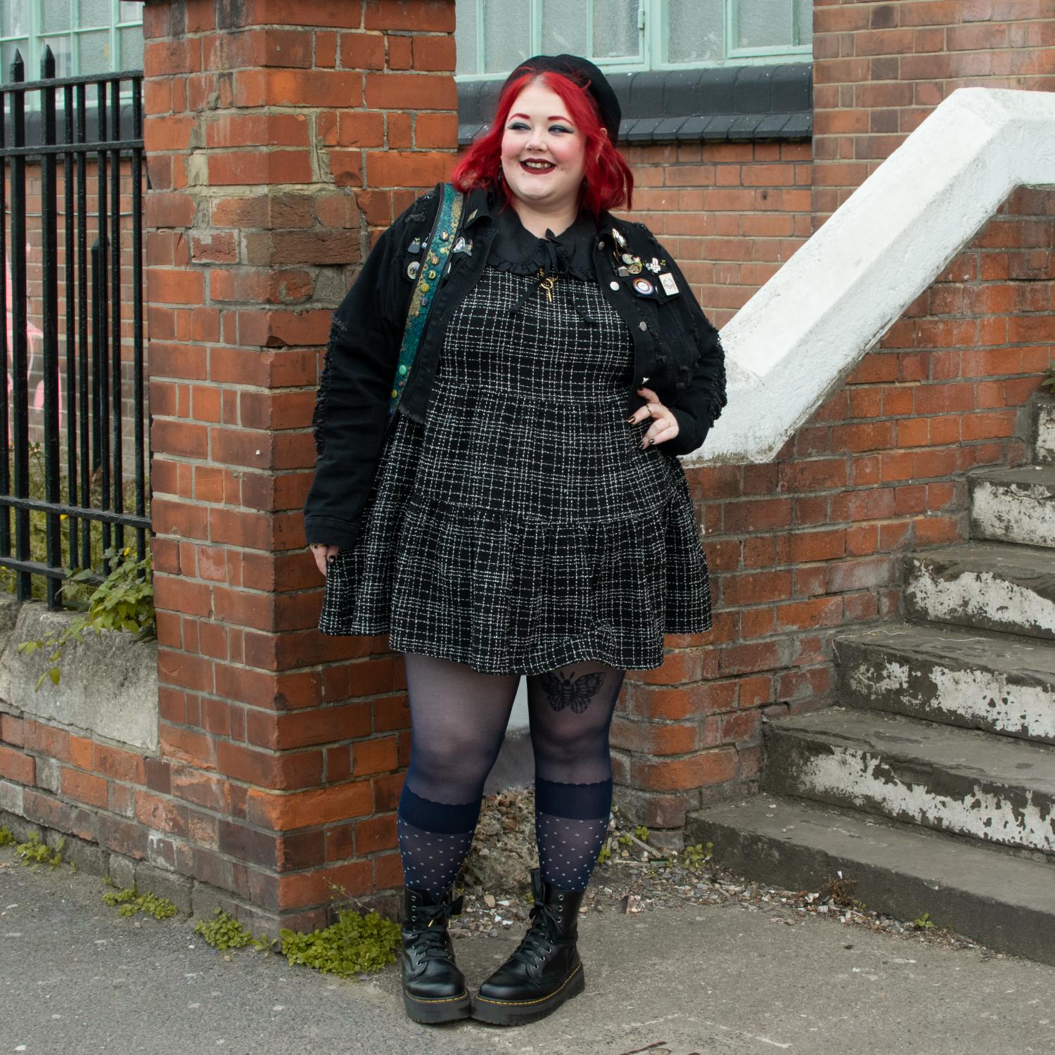 Mallas Seoul Chic Faux Sock - Azul marino