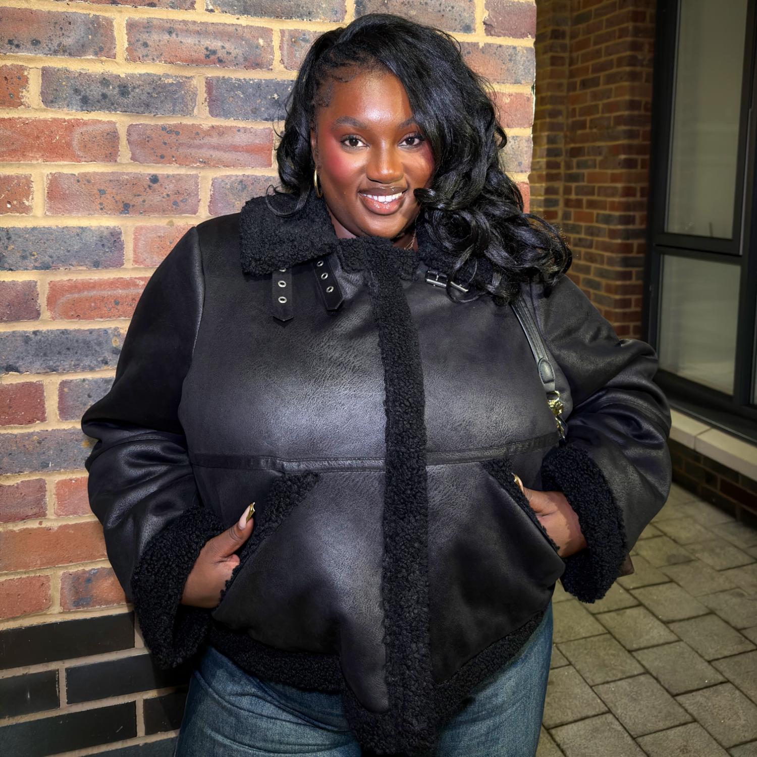 Chaqueta aviador Bessie - Negro