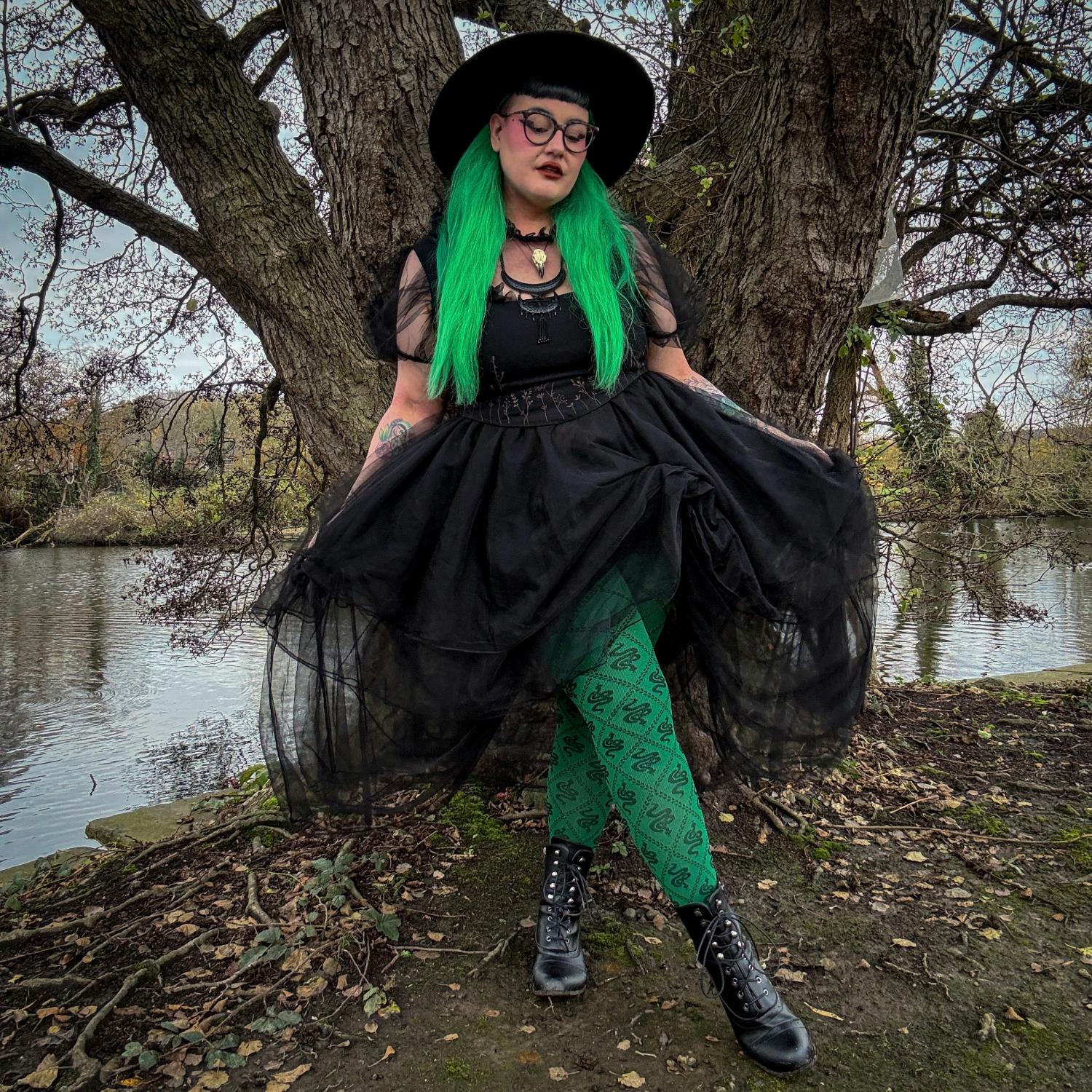 Mallas opacas 80 deniers - Corra Snakes - Verde follaje