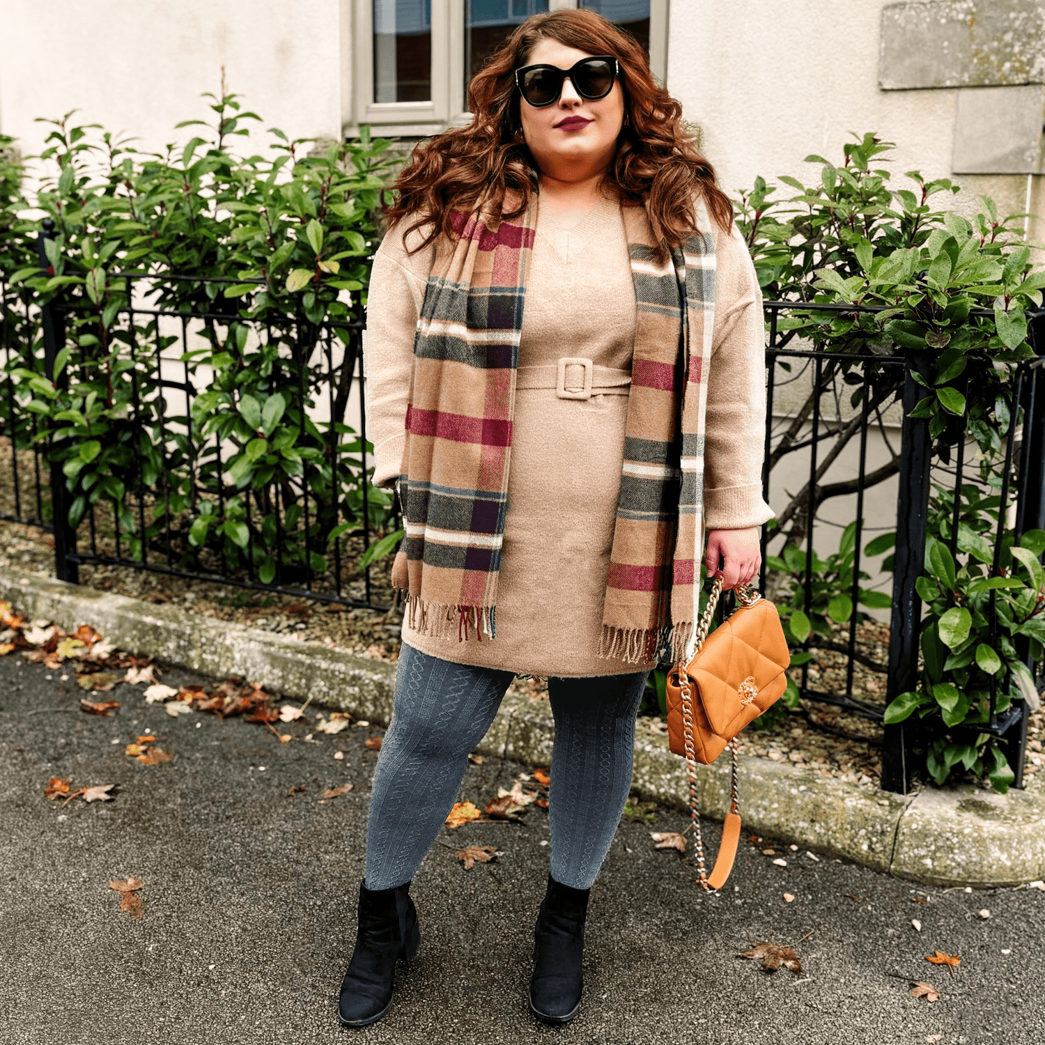 Leotardos de lana Grannies Cable Knit V2 - Pizarra