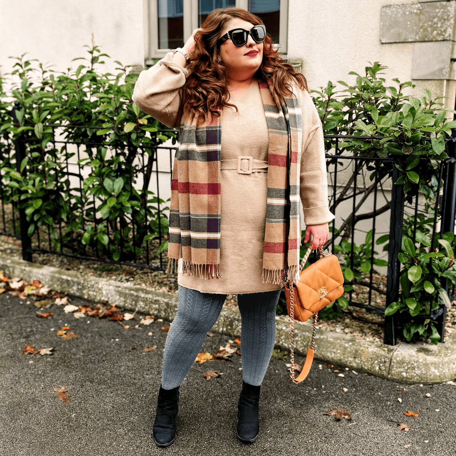 Leotardos de lana Grannies Cable Knit V2 - Pizarra