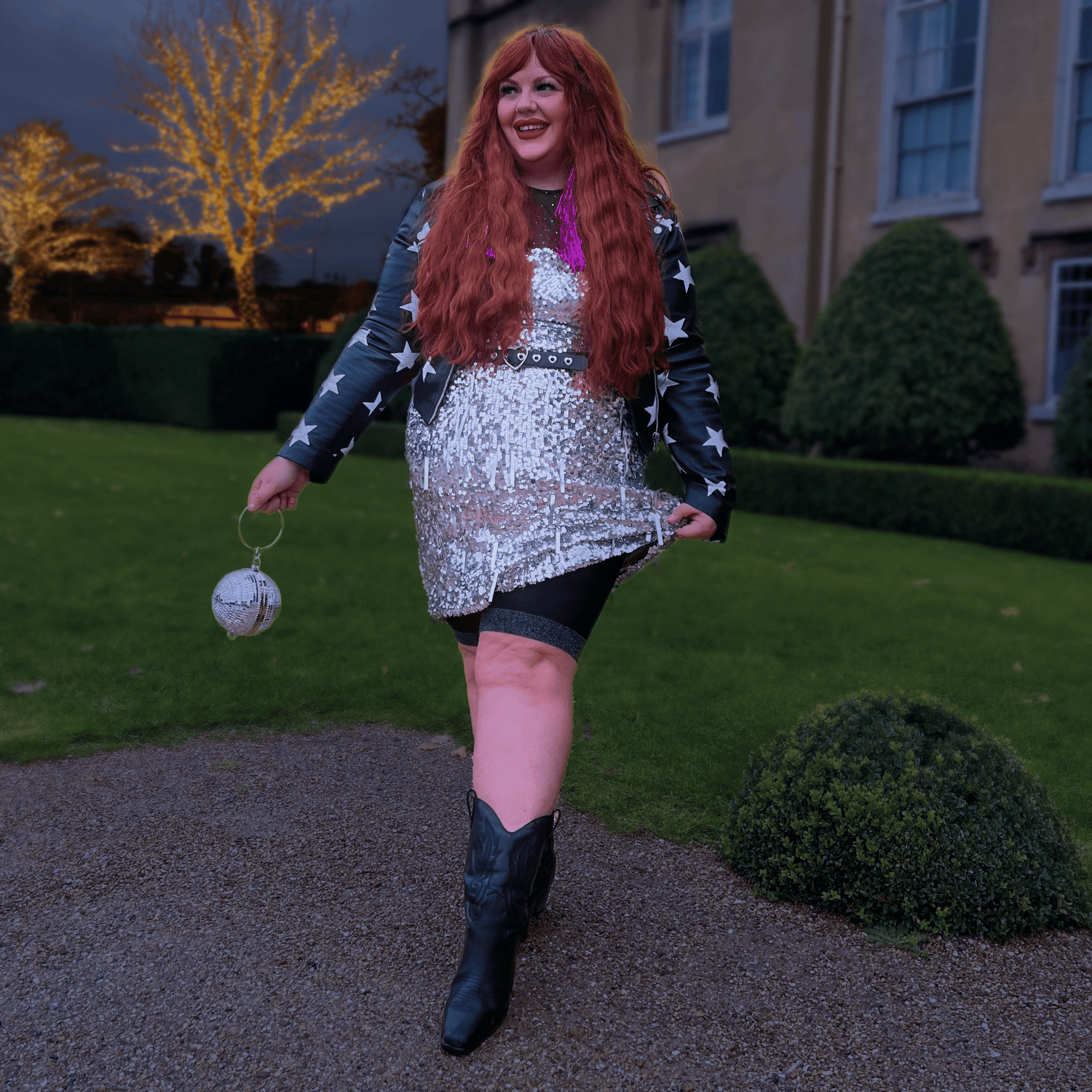 Christmas Chub Rub Lurex Shorts - Black