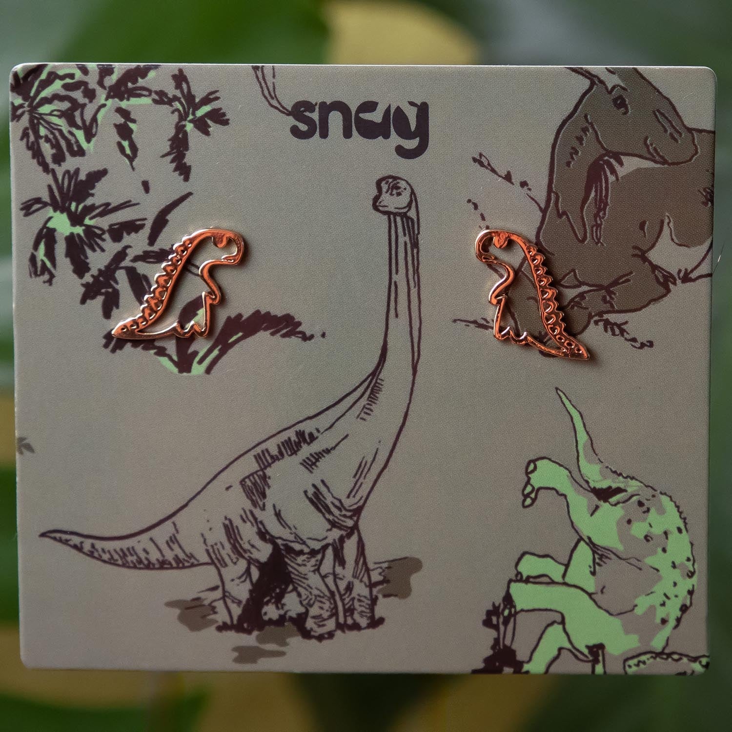 Pendientes Dinosaurio - Oro