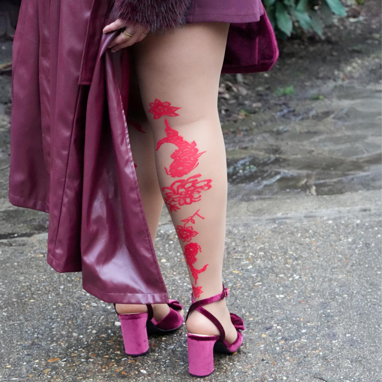 Medias con corte de papel - Caramel Latte