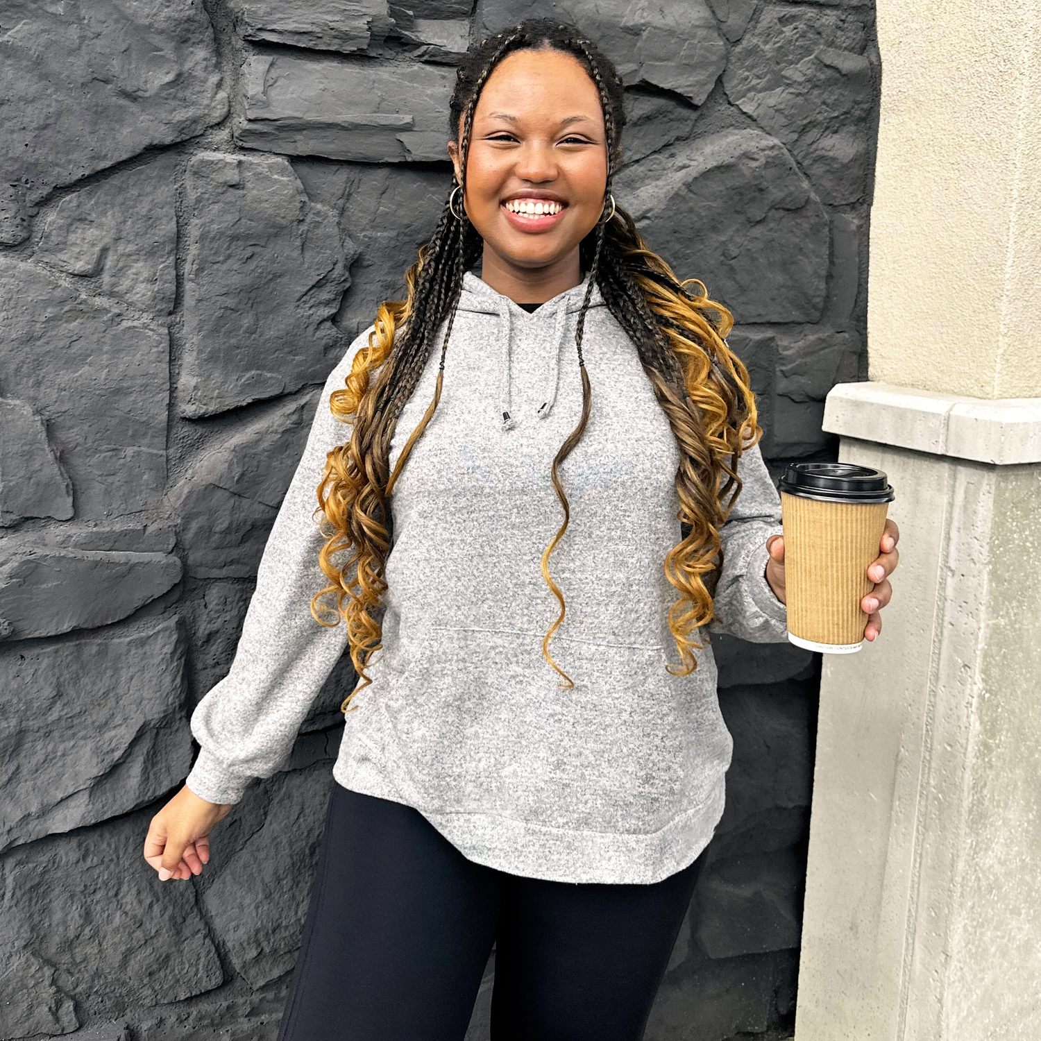 Sudadera con capucha - Marga gris