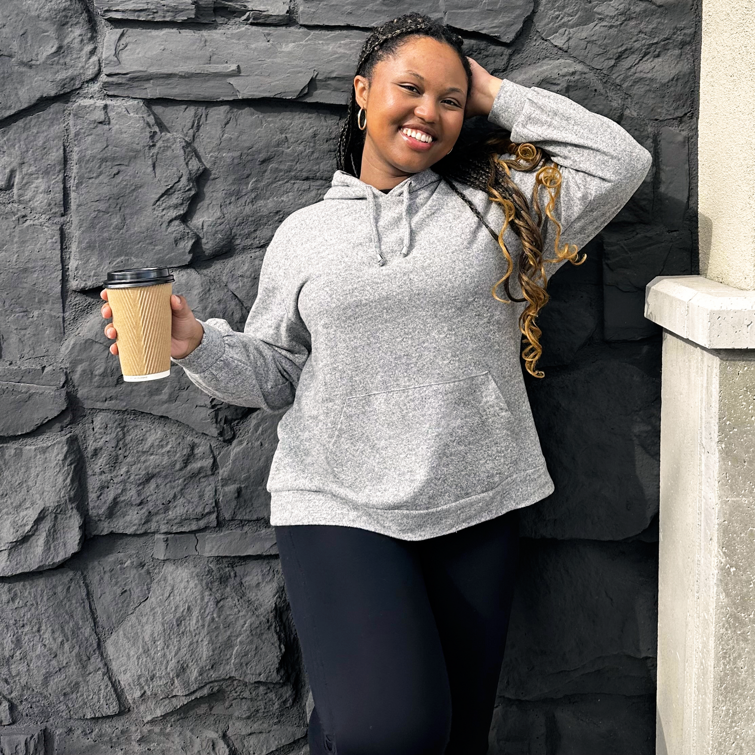 Sudadera con capucha - Marga gris