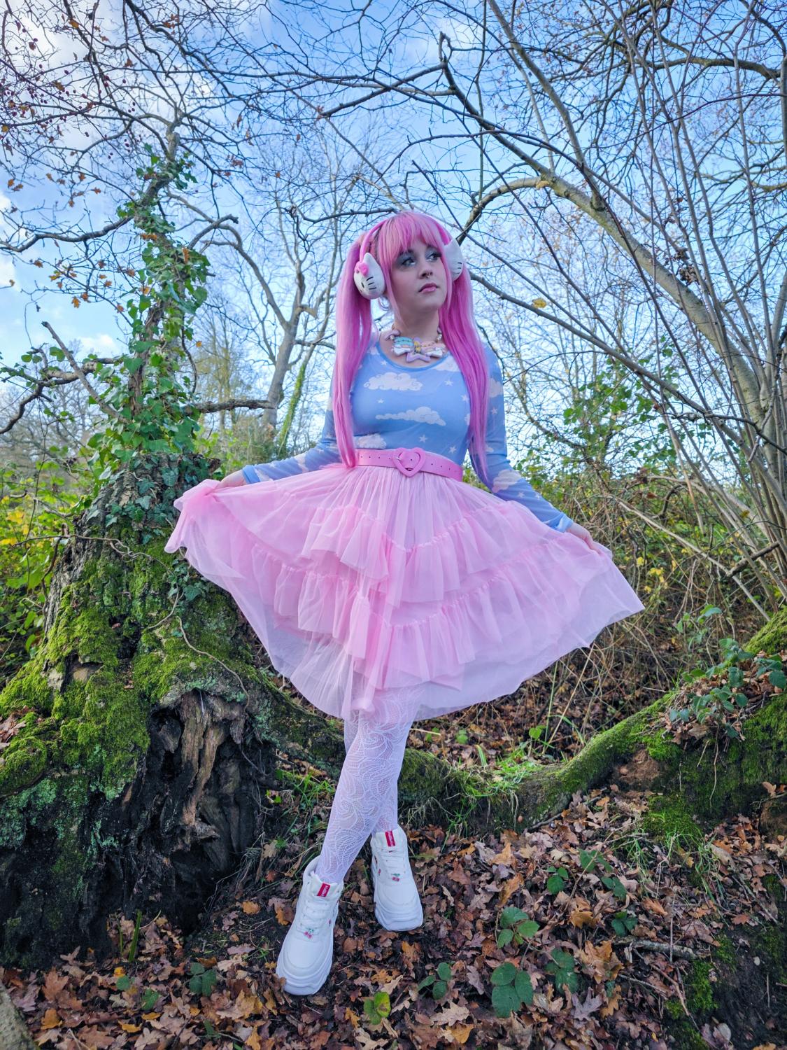 Falda de malla - Flushing Pink