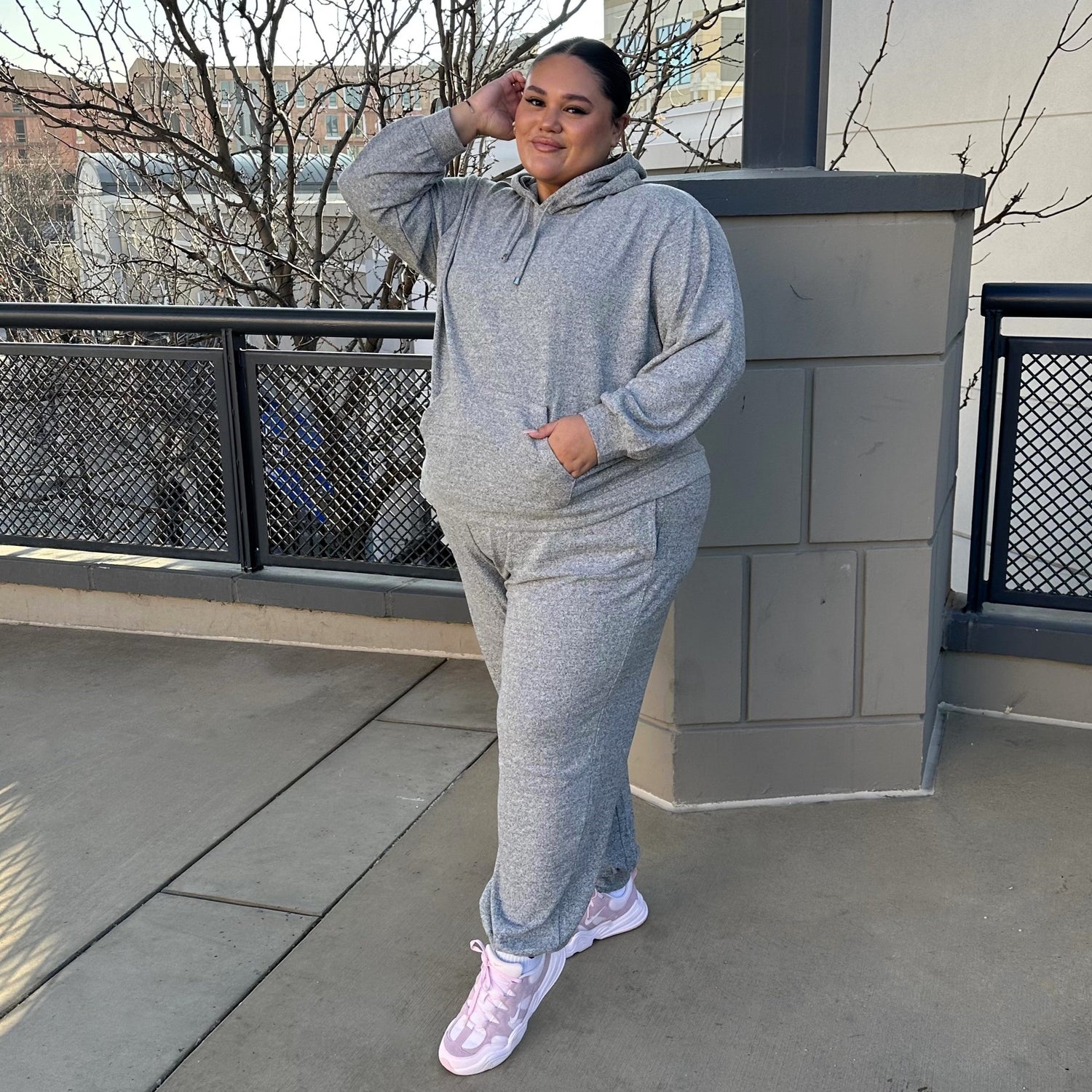 Sudadera con capucha - Marga gris