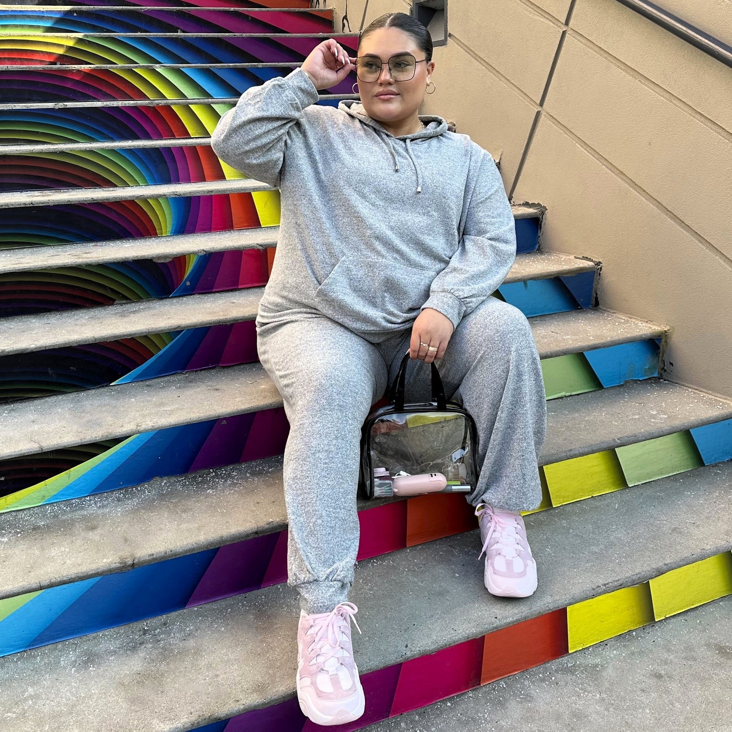 Sudadera con capucha - Marga gris