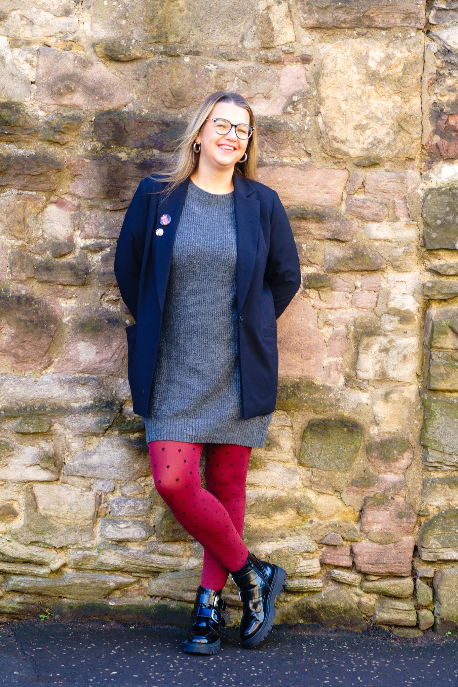 Medias opacas de 80 deniers - Cherry Dot