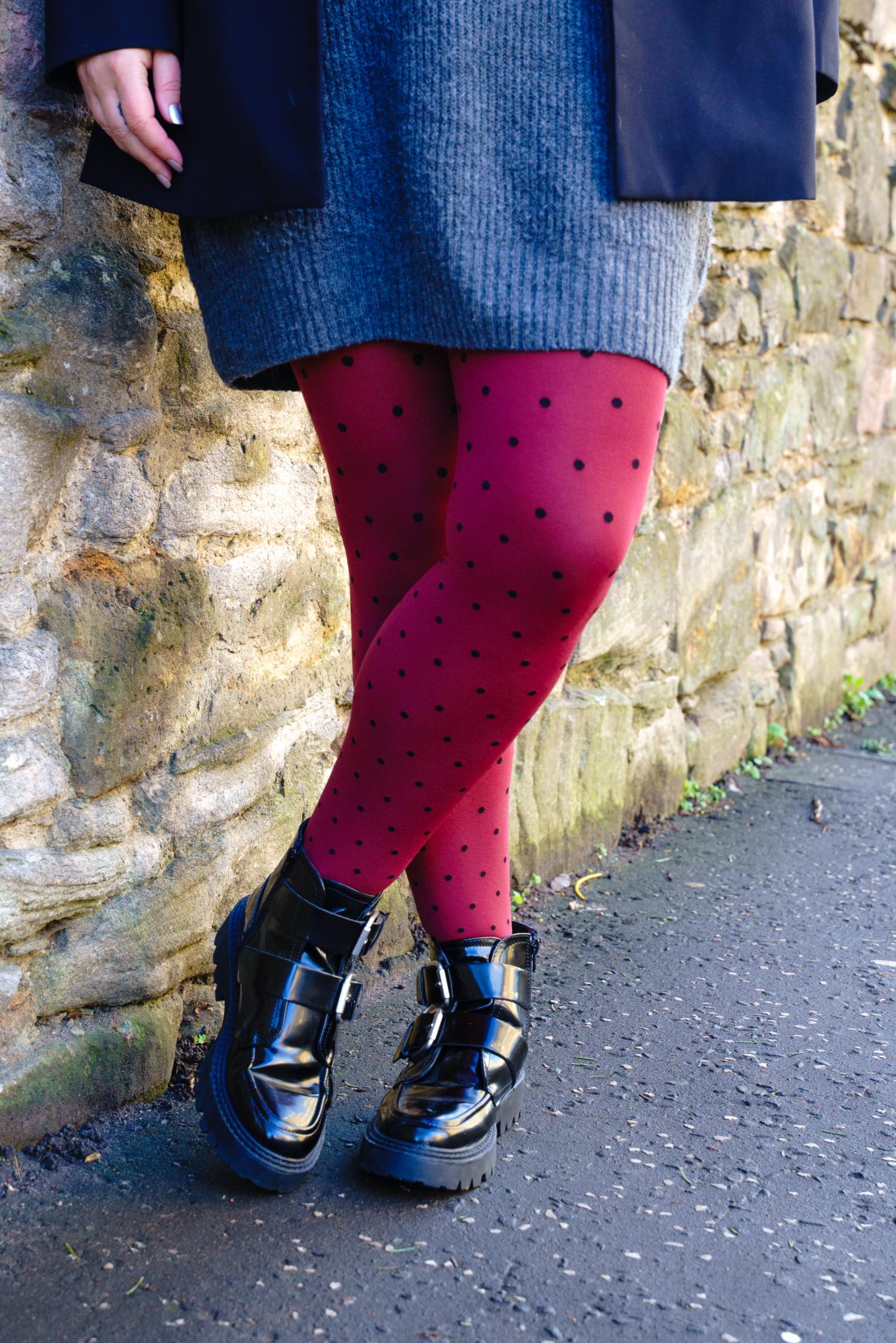 Medias opacas de 80 deniers - Cherry Dot