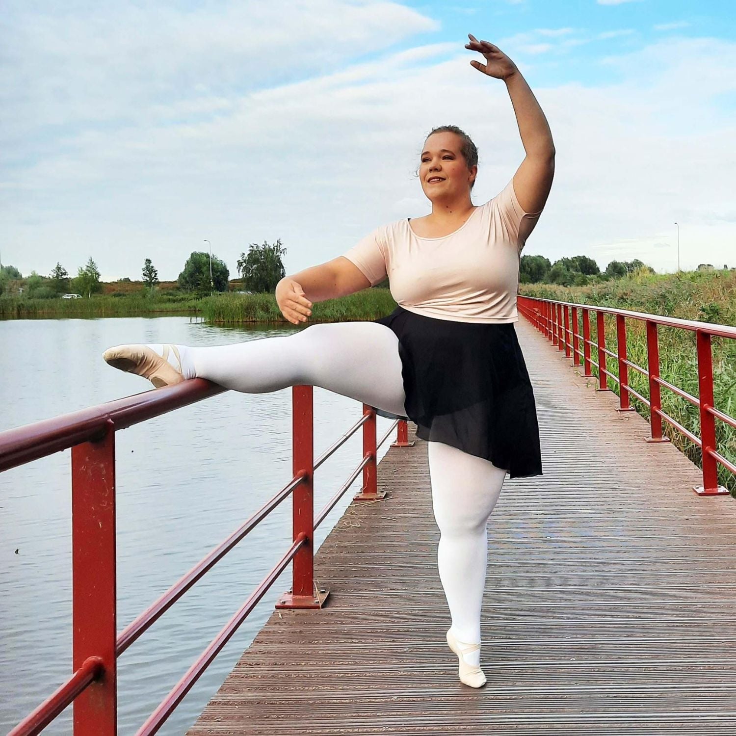 Mallas de danza convertibles - Blanco