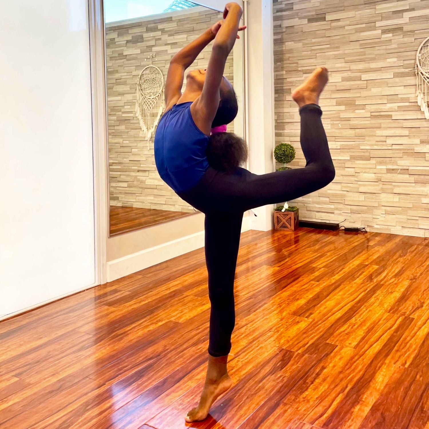 Mallas de danza convertibles para preadolescentes - Negro