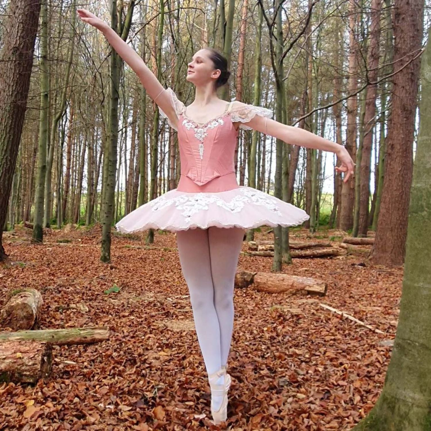 Mallas de danza convertibles para preadolescentes - Blanco