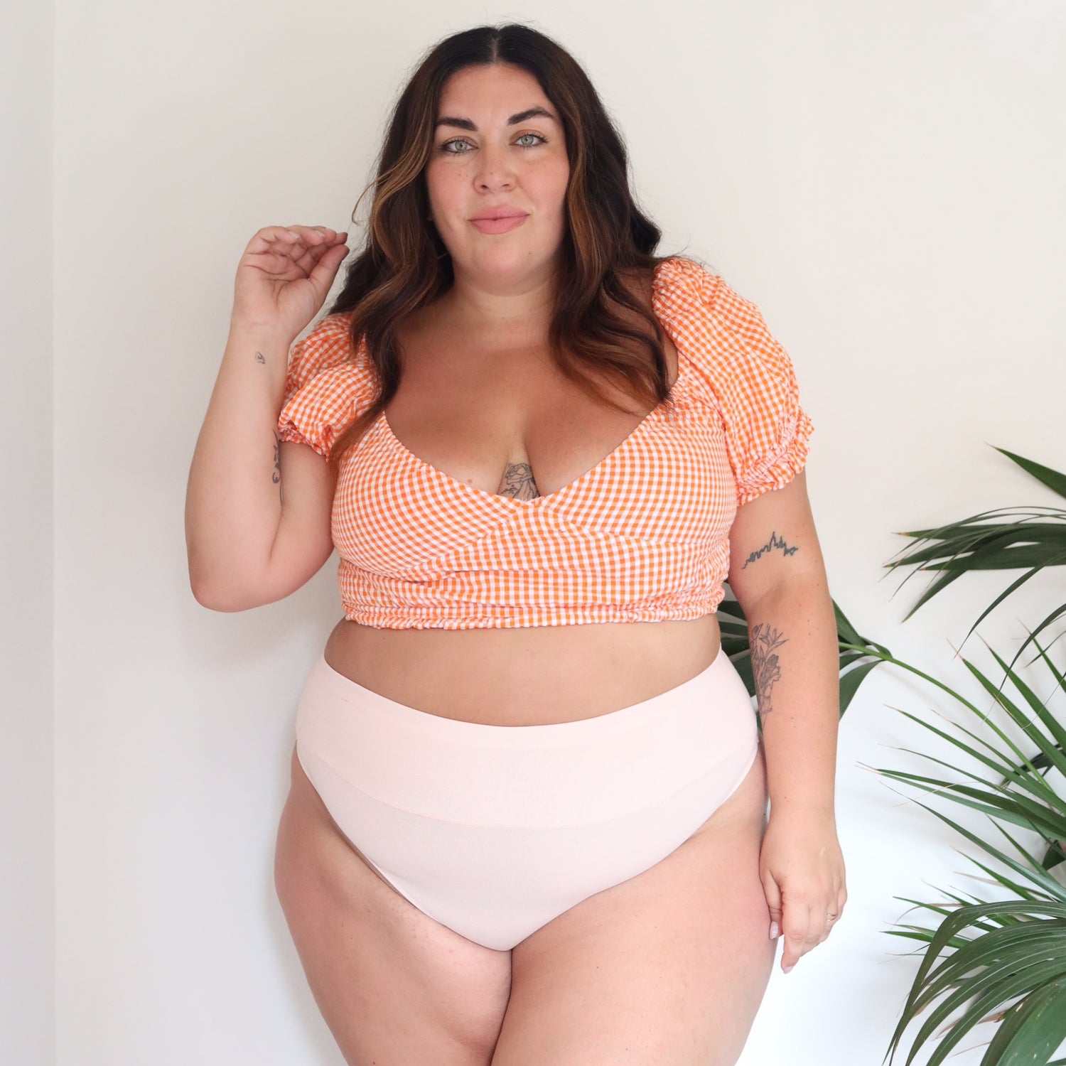 Tanga de algodón orgánico - Ballet Pink