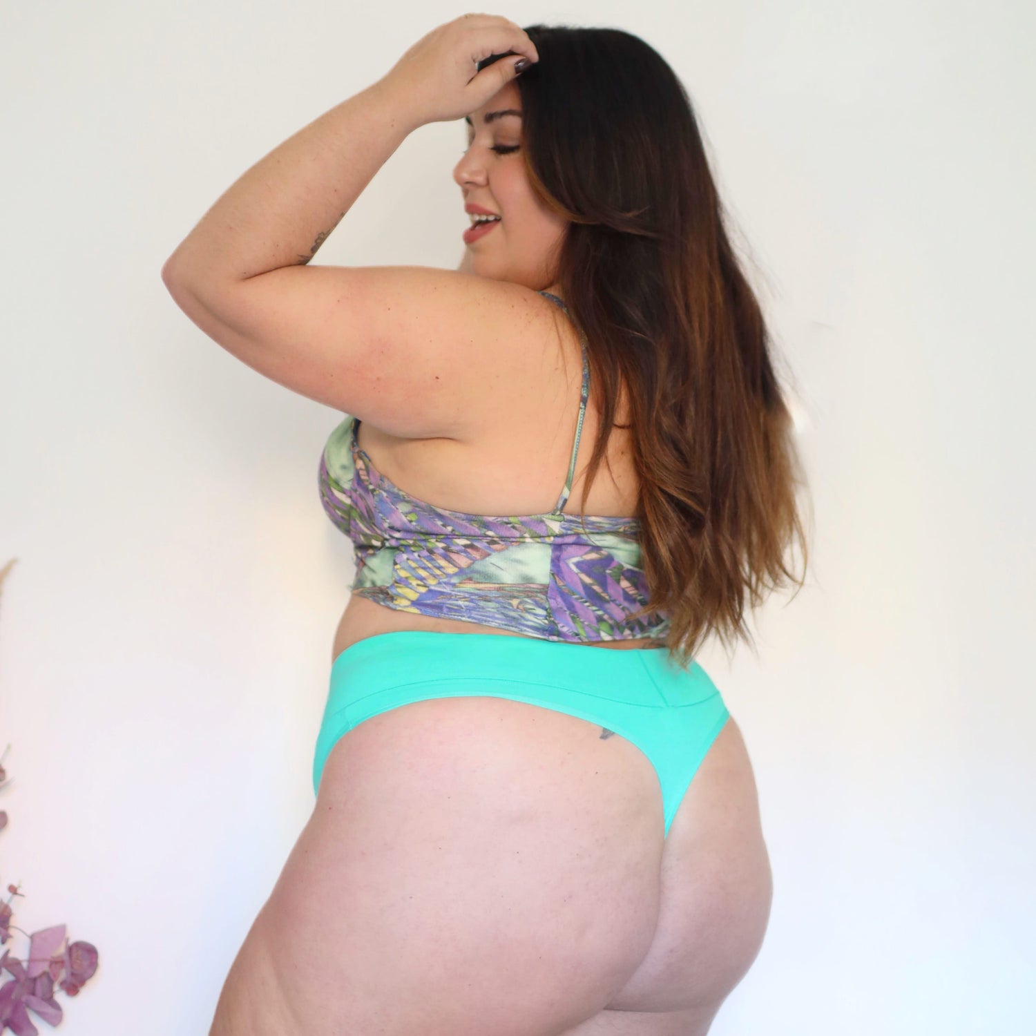 Tanga de algodón orgánico - Menta