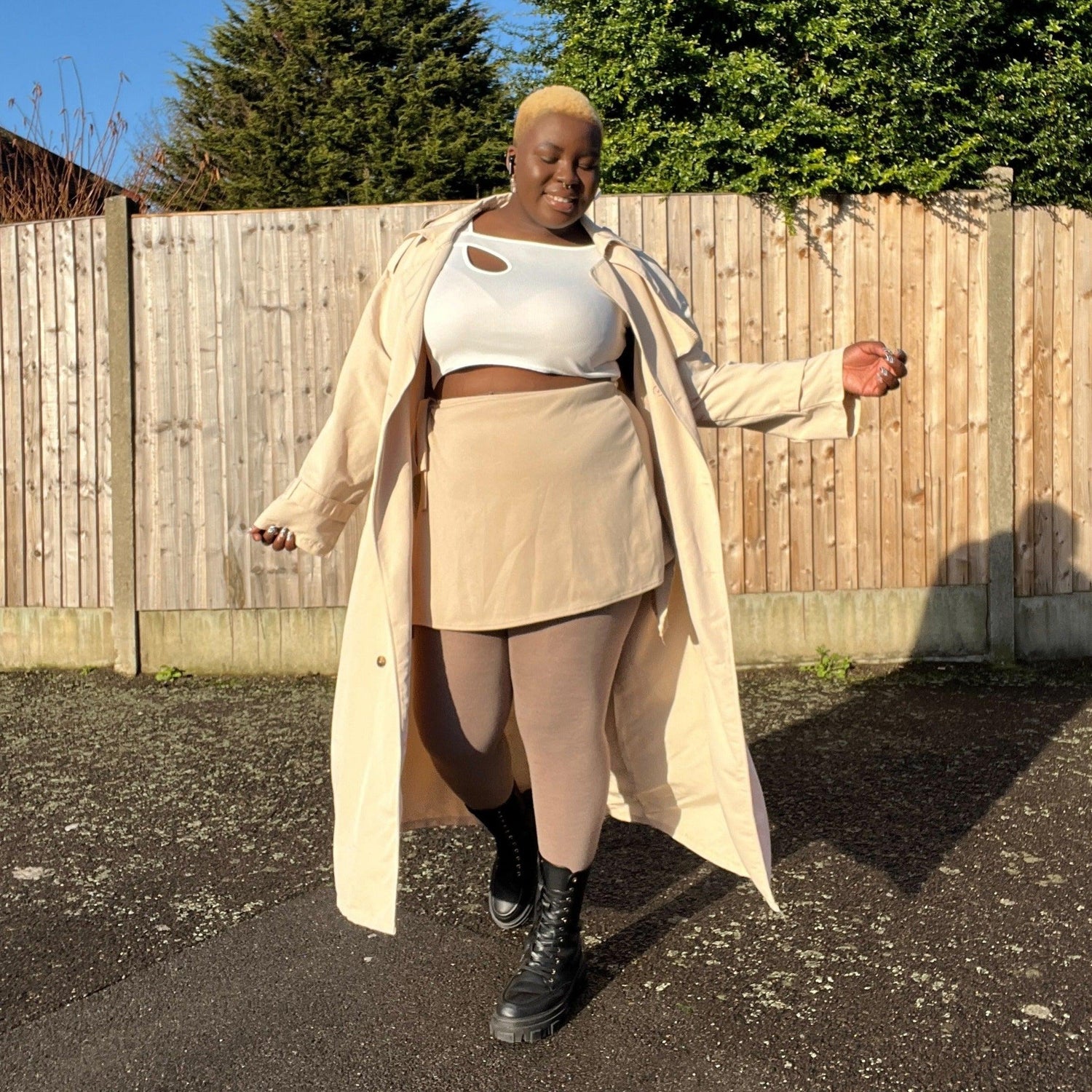 Core Tights - Mallas largas de lana merina - Sand Dollar