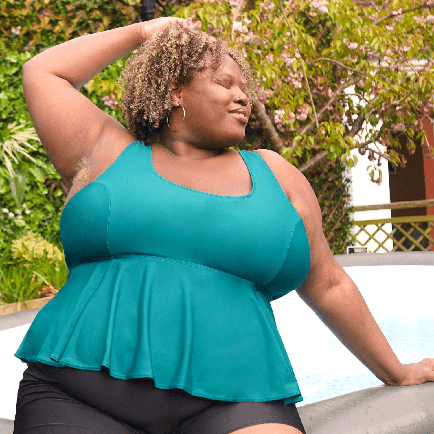 ¿A quién vas a llamar? Top de bikini - Verde azulado