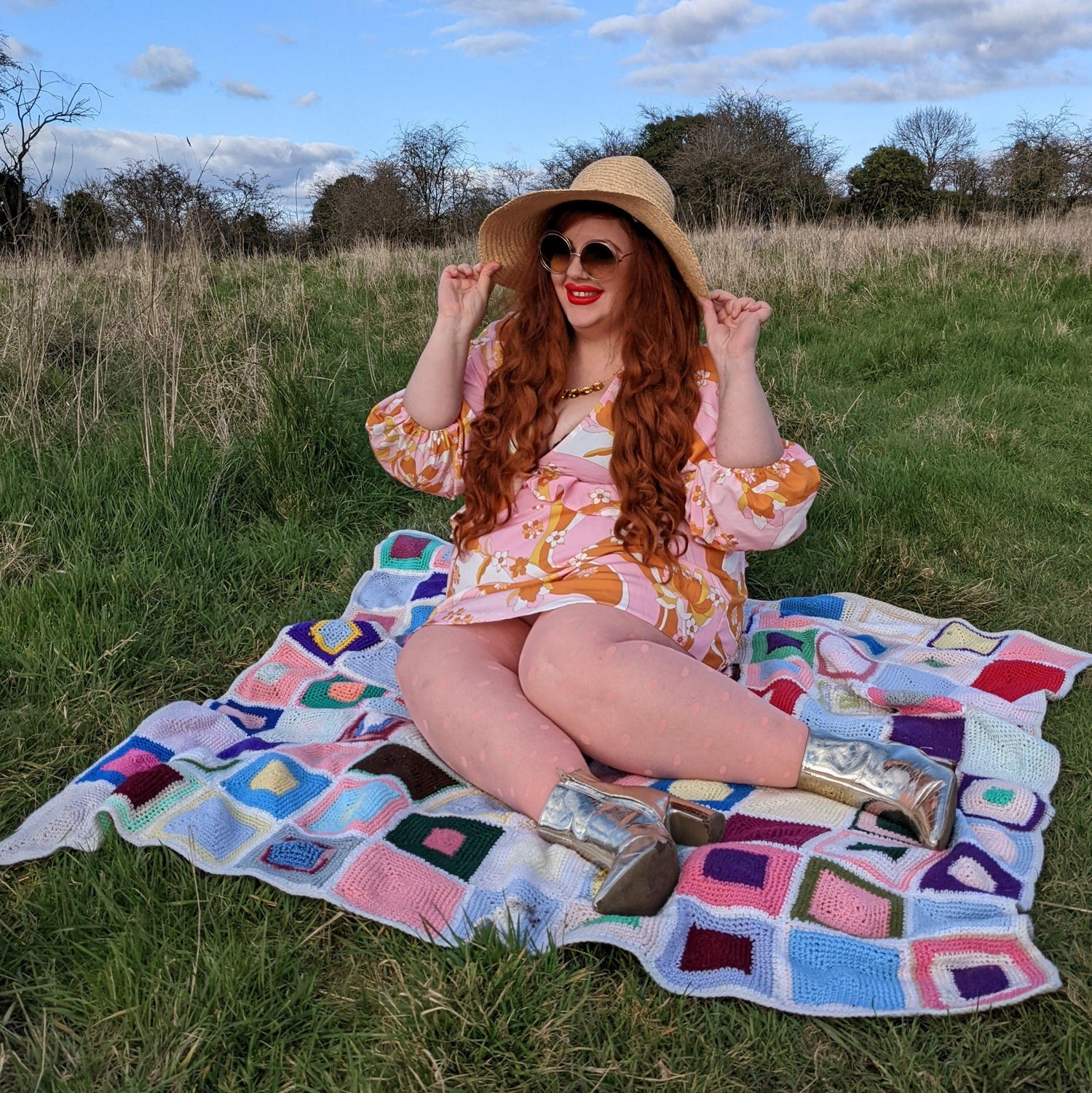 Leotardos de lunares - Abricot