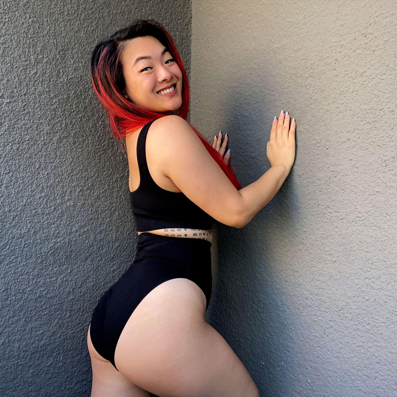 Braguitas de algodón orgánico con pernera superalta - Negro