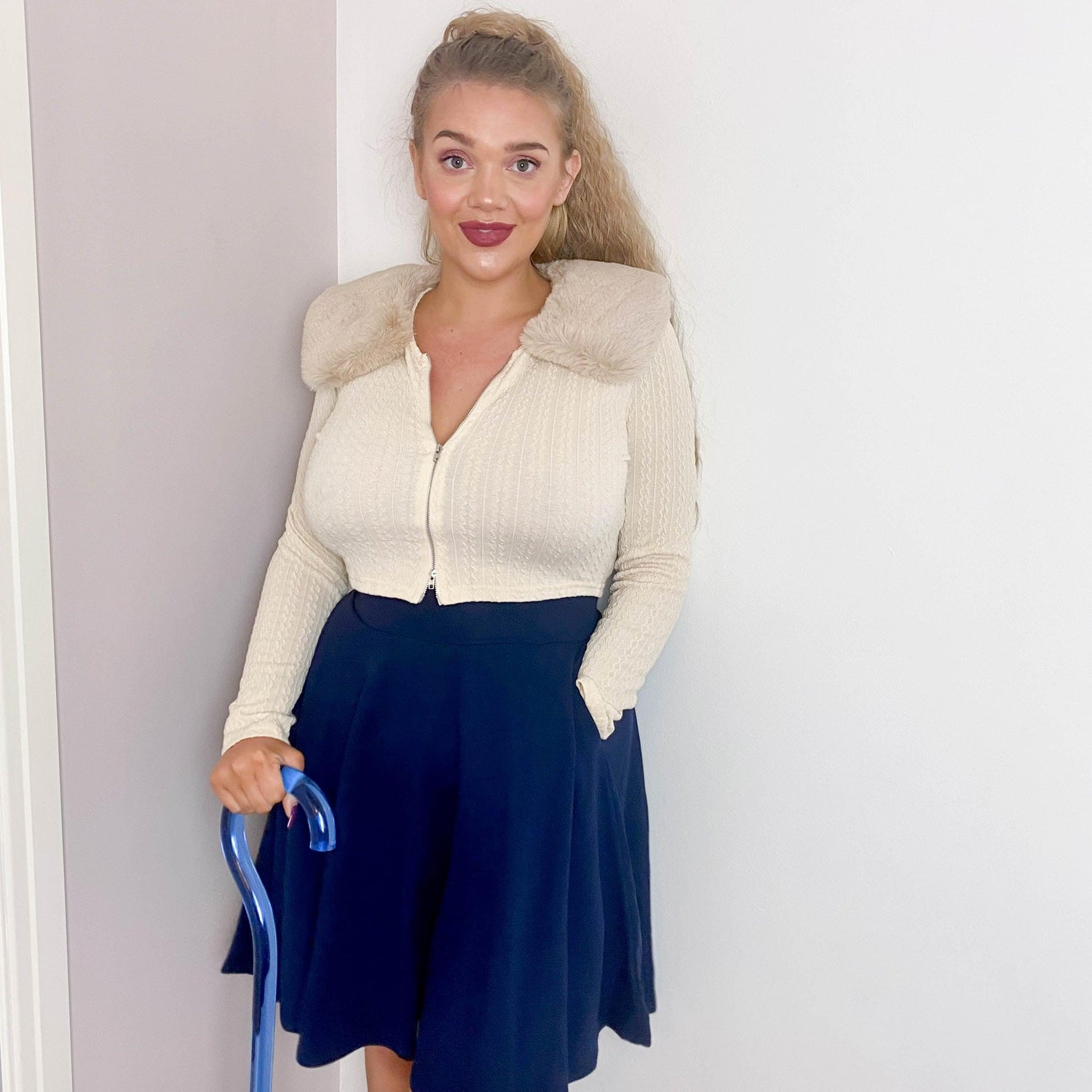 Falda Flare - Azul marino