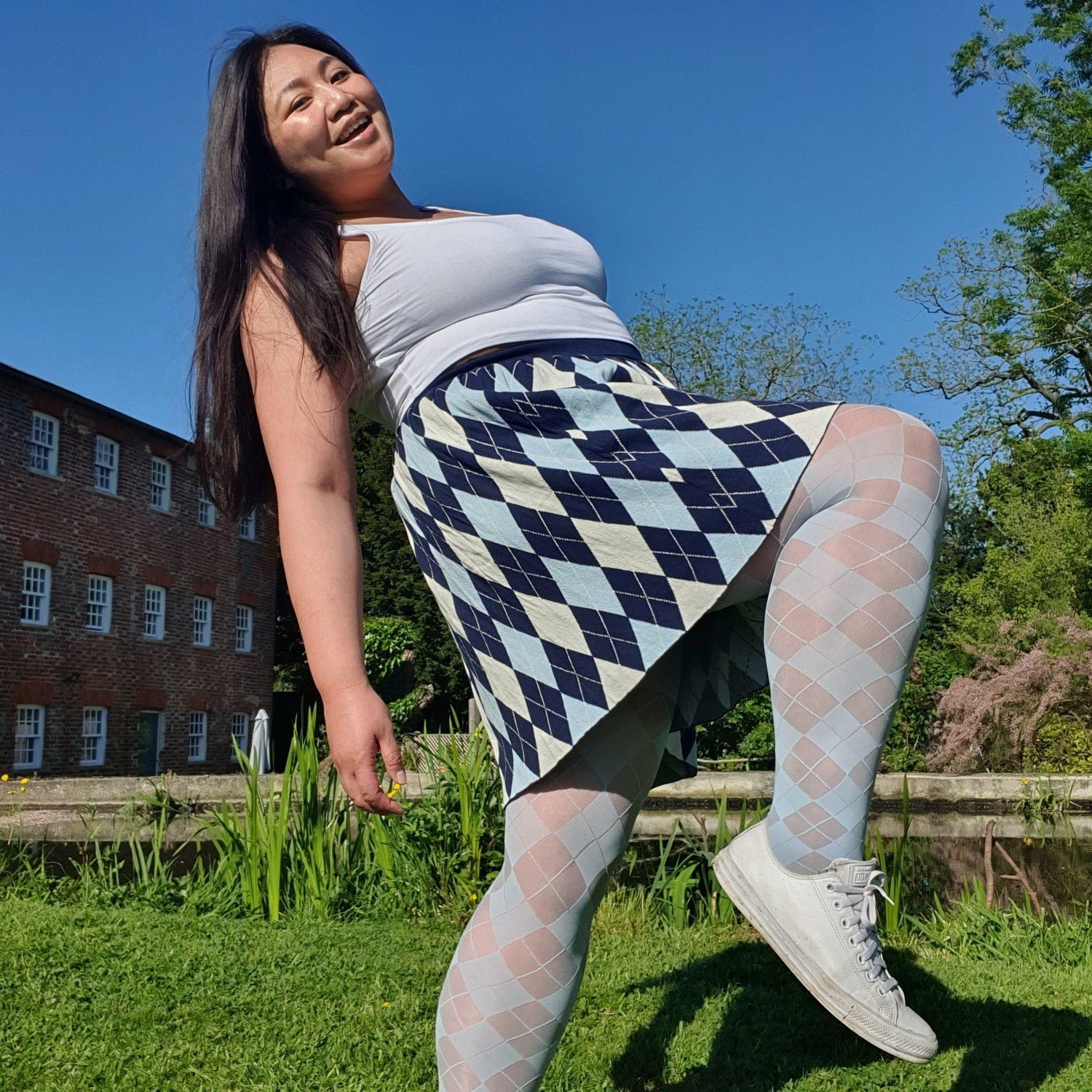 Mallas largas - 40 Denier Diamonds - Menthe Glacier