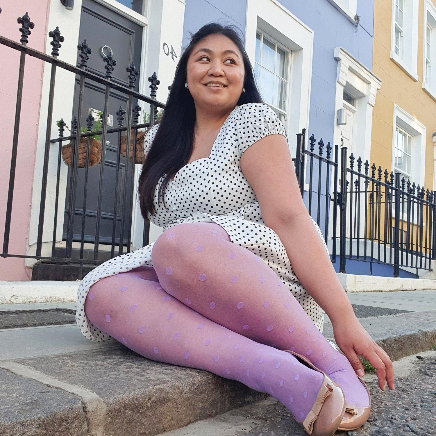 Medias de lunares - Cassis de Violet