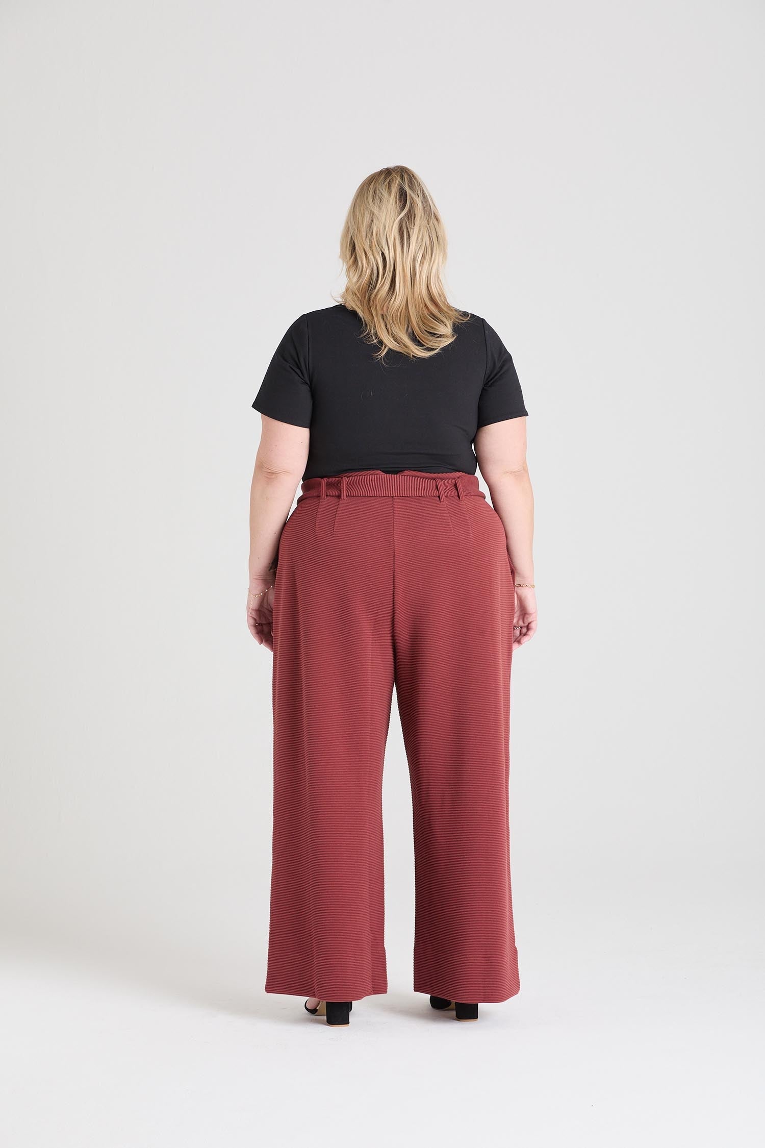 Pantalon tailleur à jambes larges Ottoman - Cinnamon