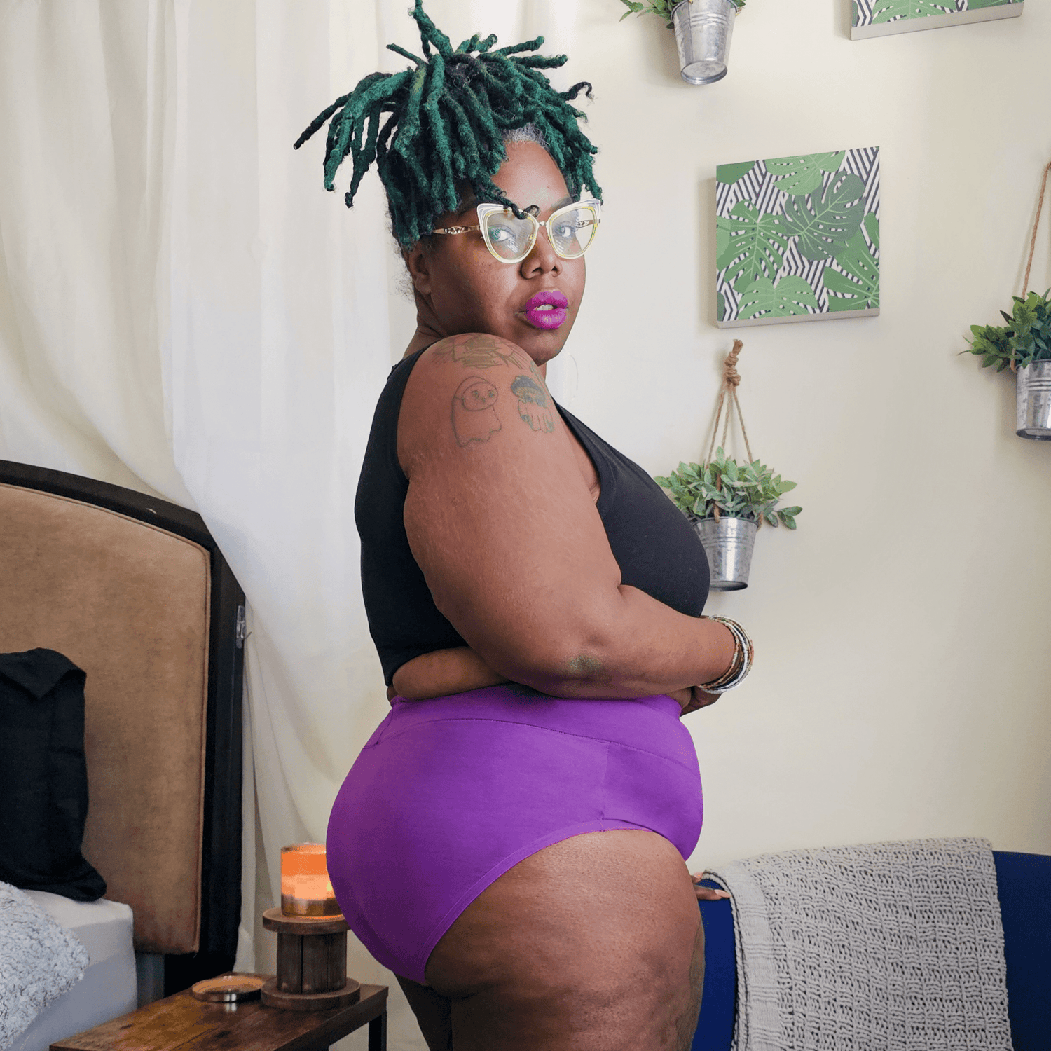 Culotte intégrale en coton biologique - Grape Escape