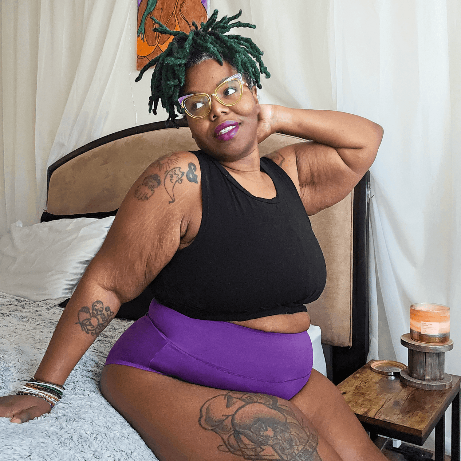 Culotte intégrale en coton biologique - Grape Escape