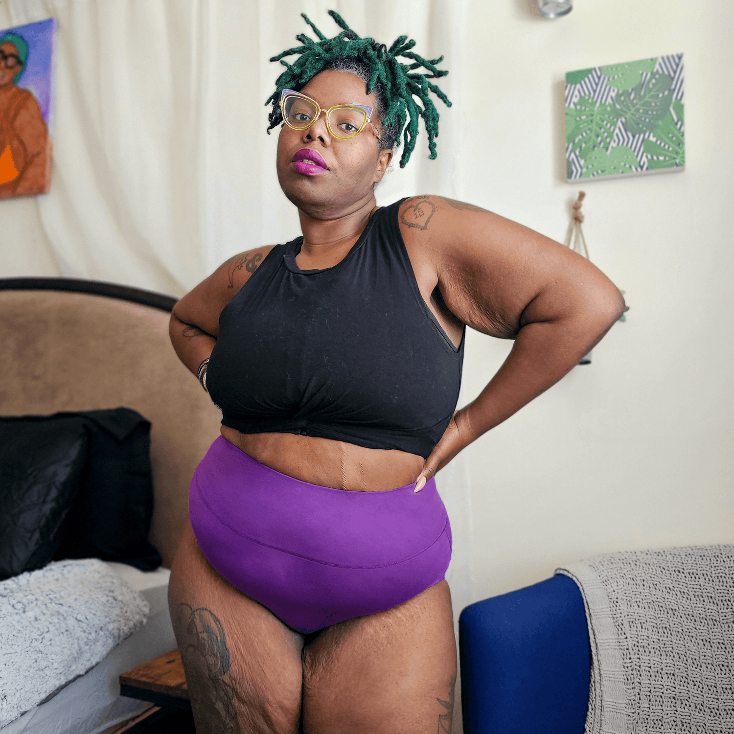 Culotte intégrale en coton biologique - Grape Escape