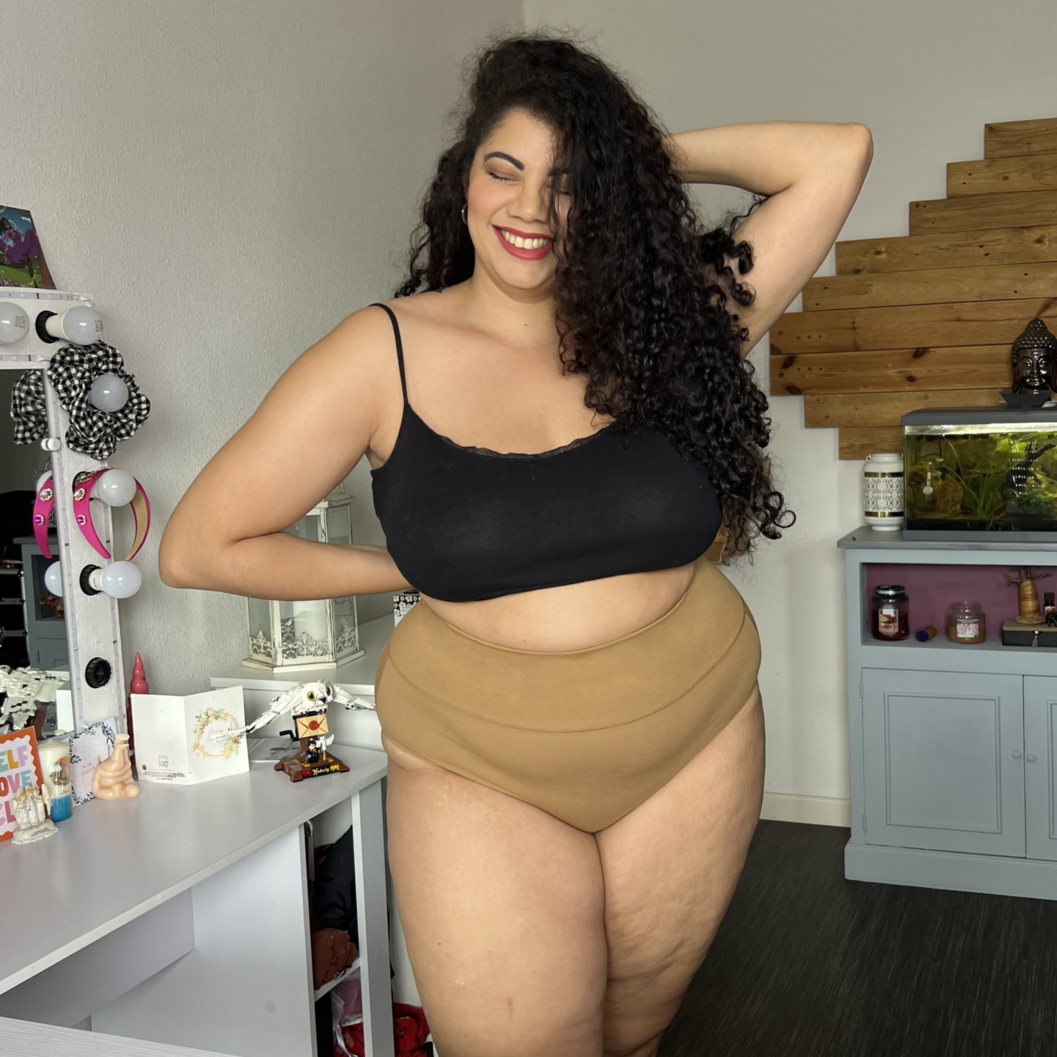 Culotte intégrale en coton biologique - Caramel