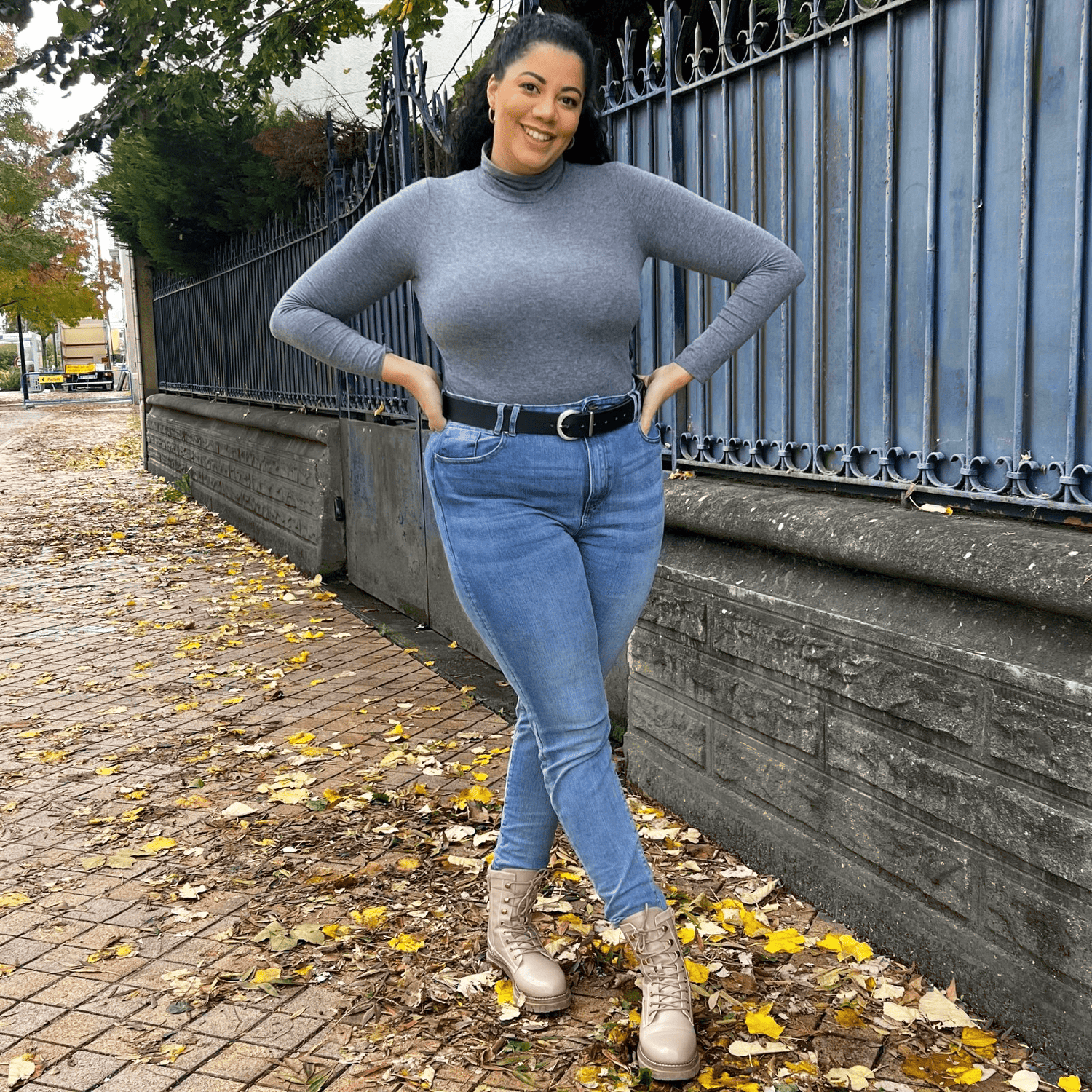 Ceinture en cuir végétalien - Argent