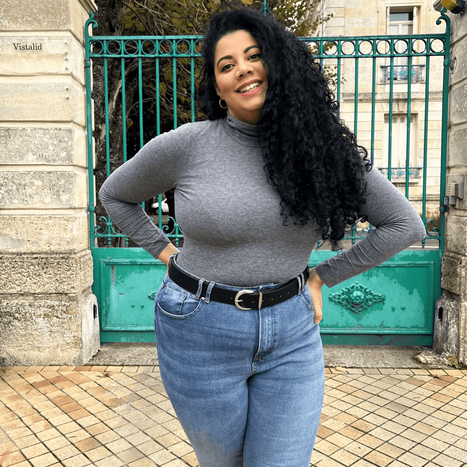 Ceinture en cuir végétalien - Argent