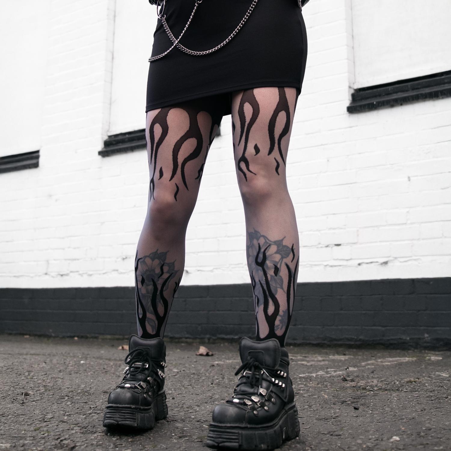 Collants transparents Flames