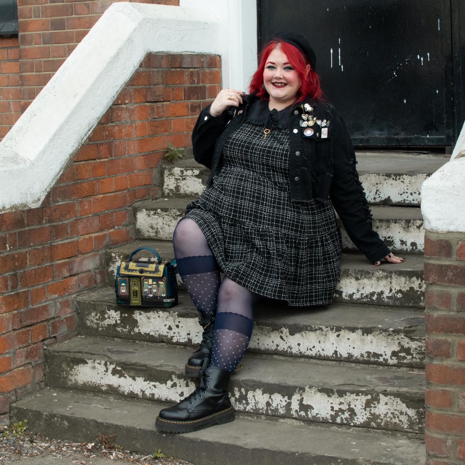 Seoul Chic Faux Sock Tights - Navy