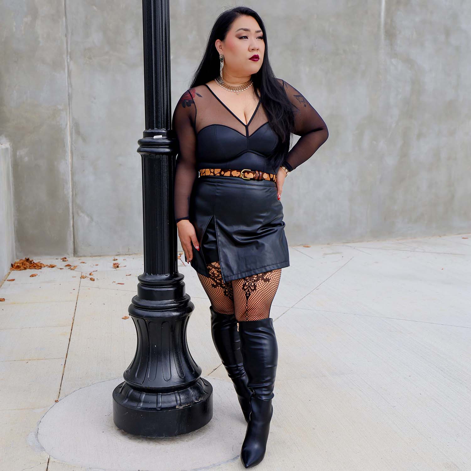 Body en faux cuir Siren