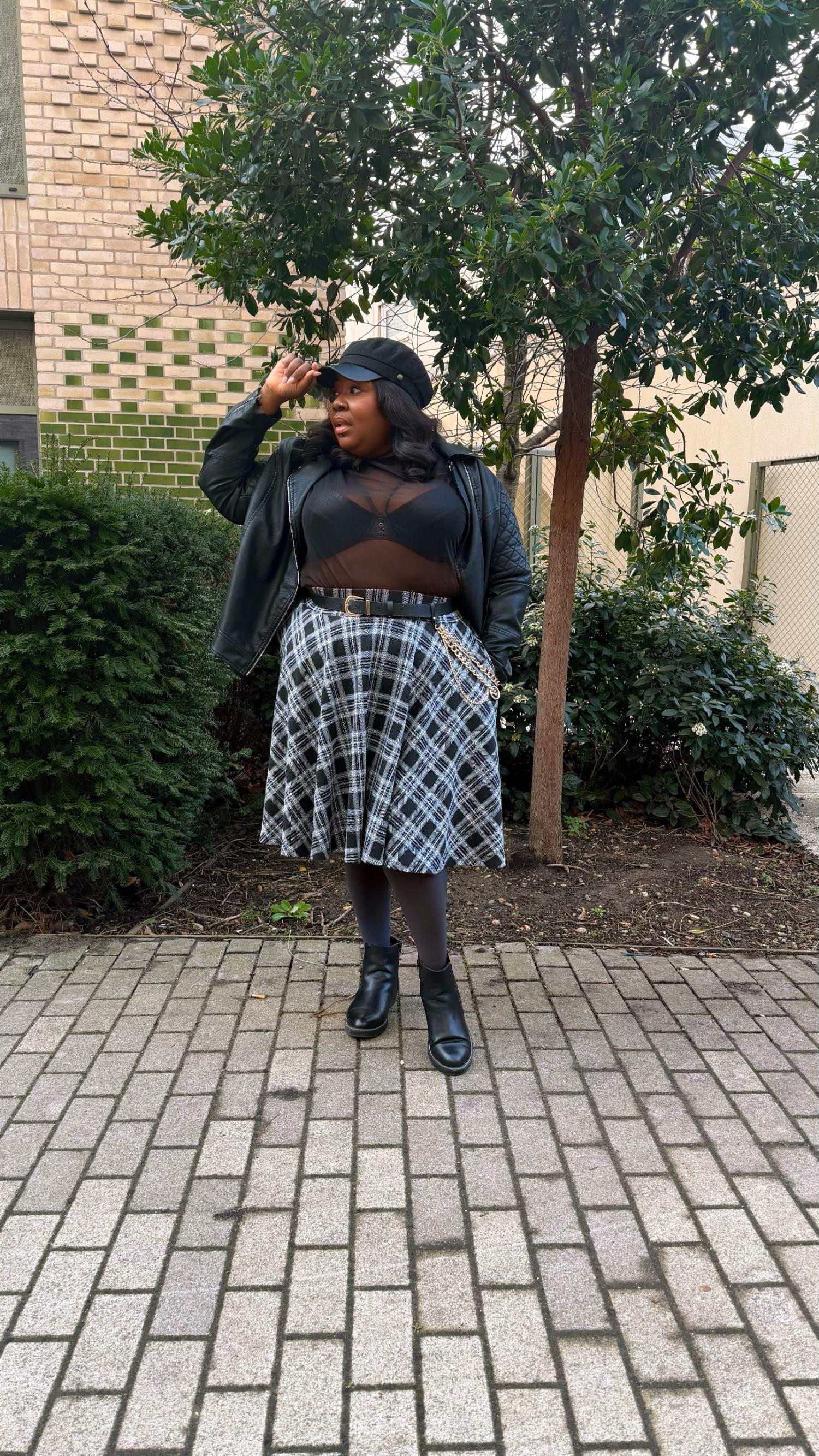 Jupe évasée à carreaux - Cairn