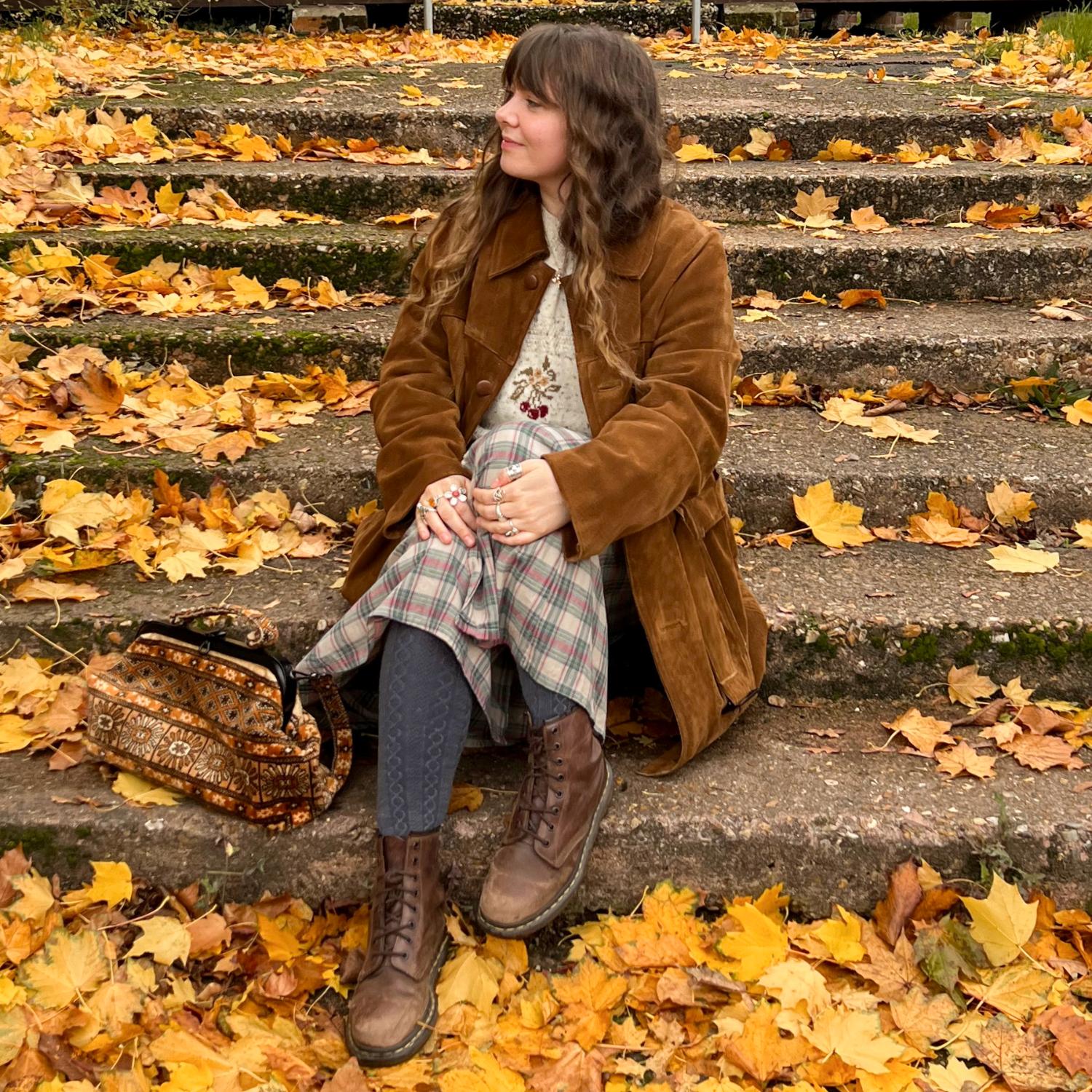 Collants en laine à maille torsadée Grannies V2 - Slate