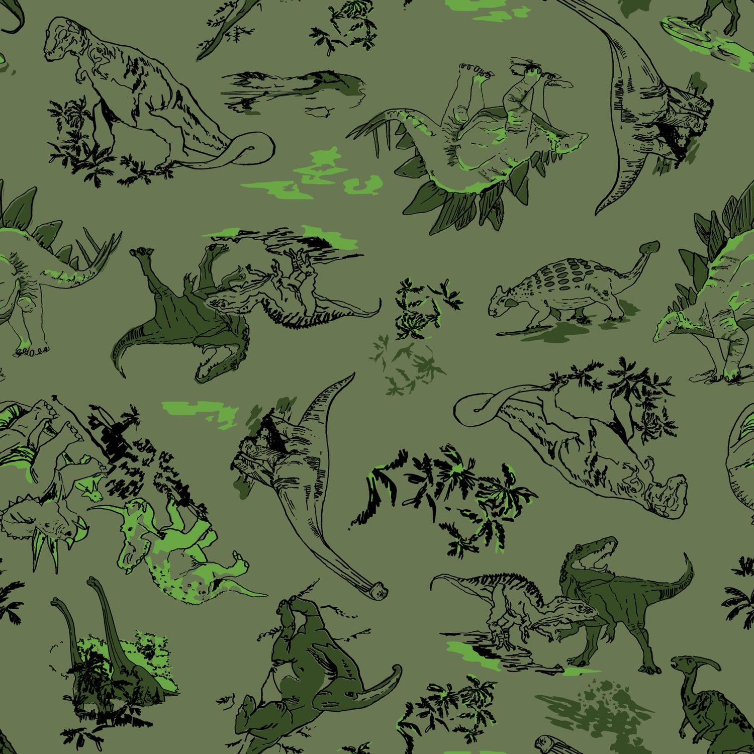 Coton biologique PJ Boxy Tee - Dino