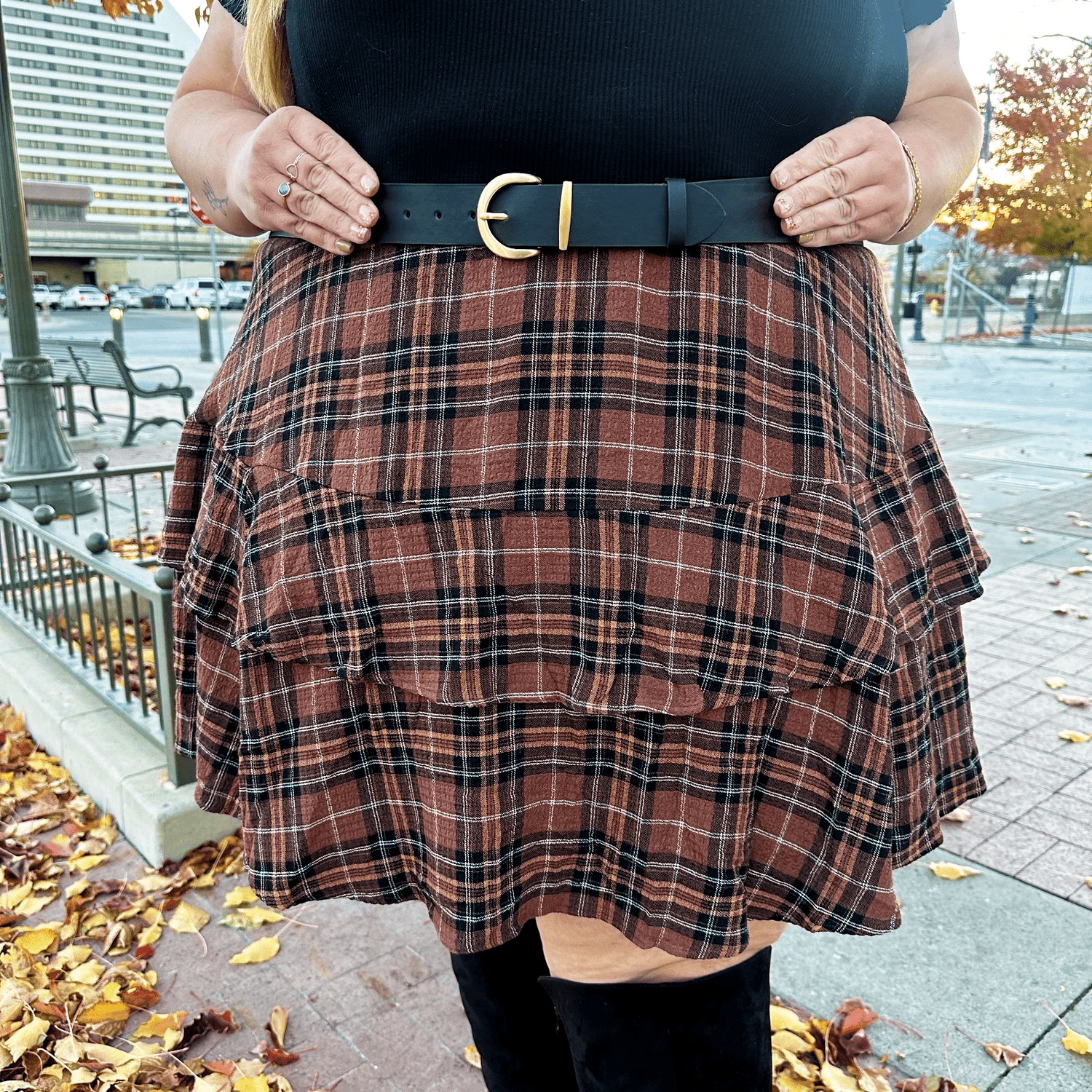 Ceinture en cuir végétalien - Or