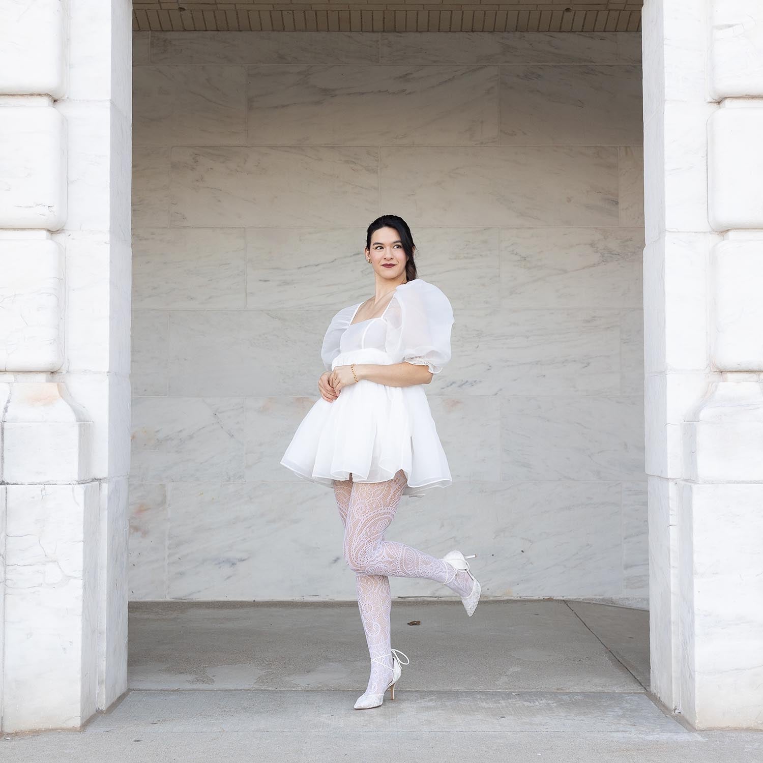 Résille botanique - Blanc