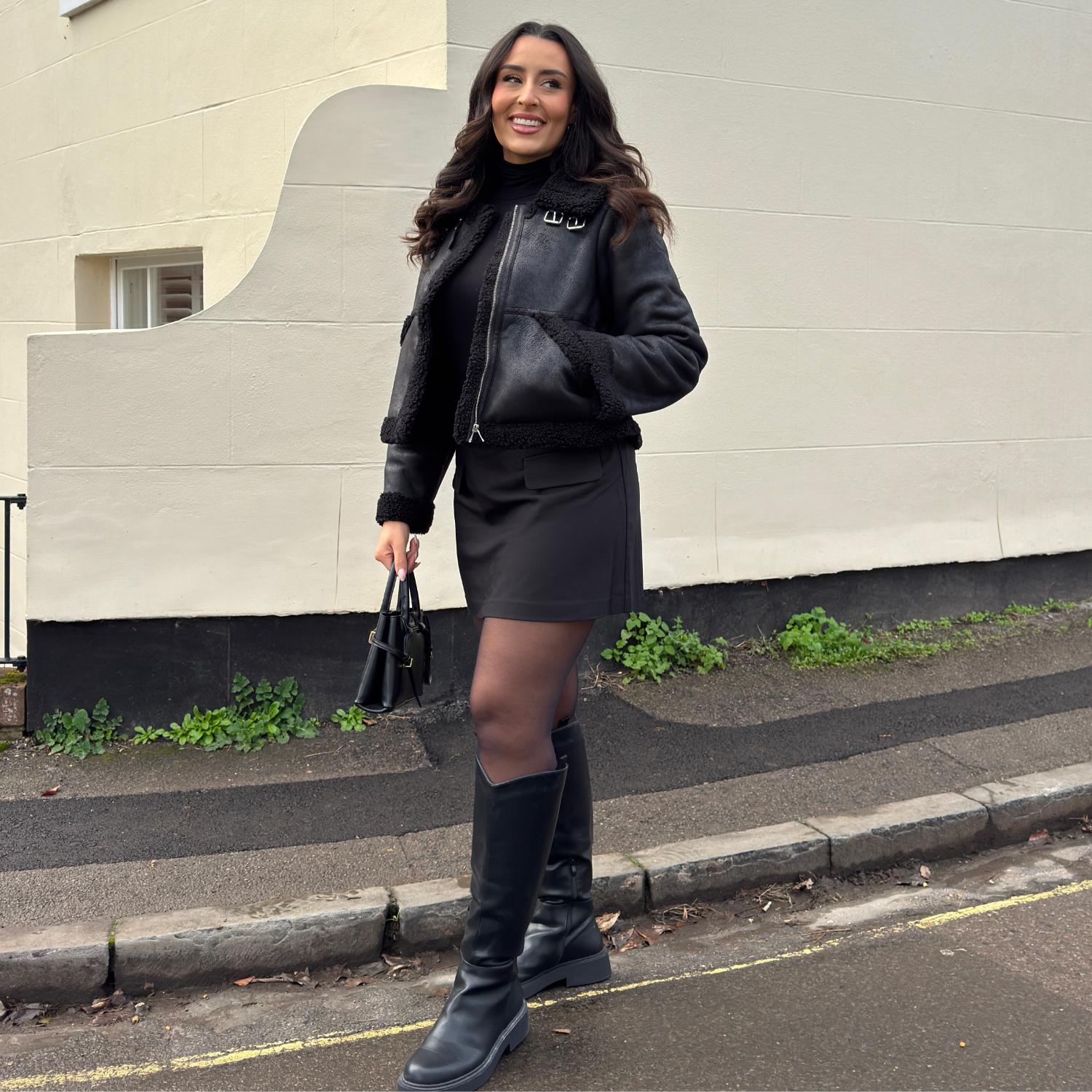 Veste aviateur Bessie - Noir