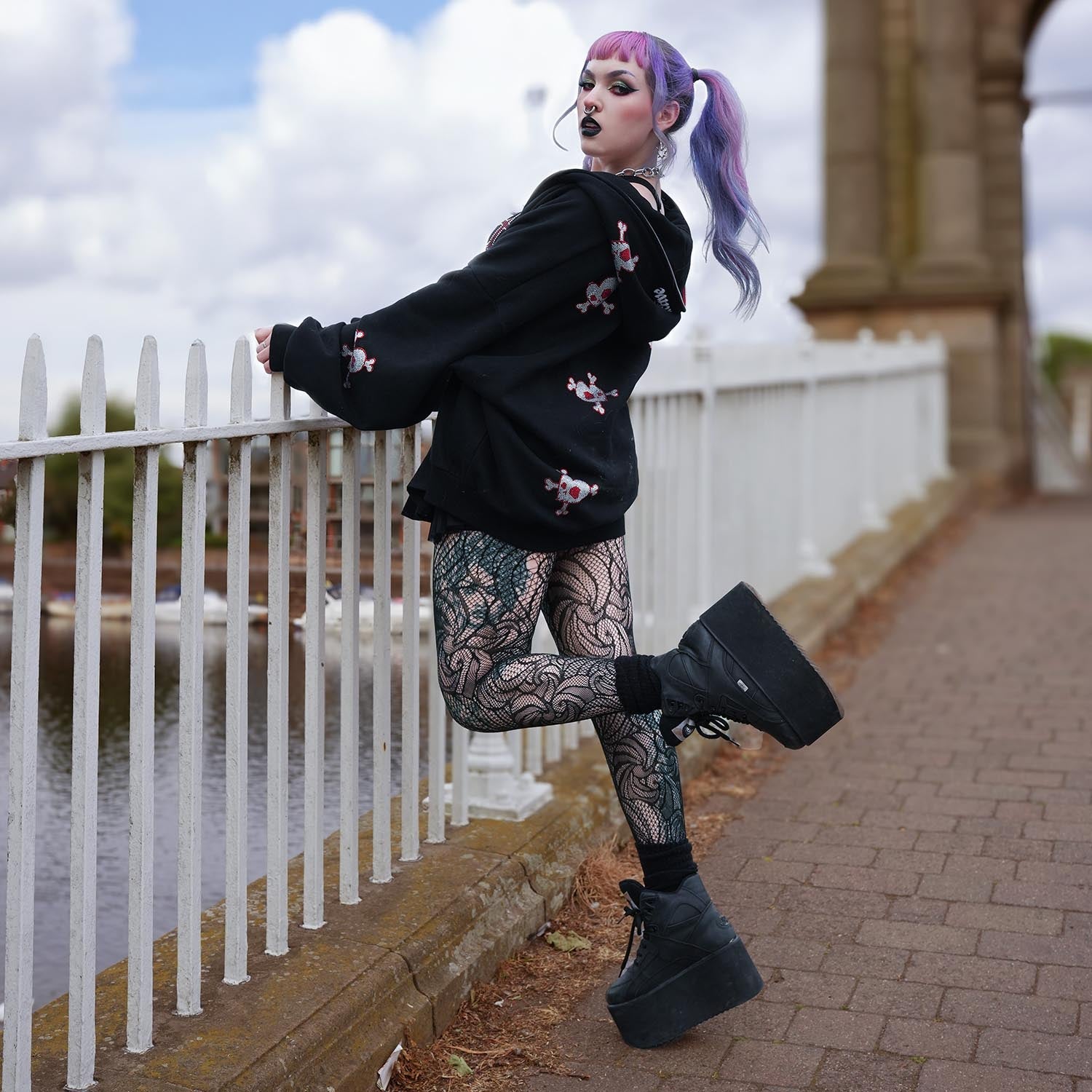 Thighs The Limit Fishnets - Timewarp - Noir