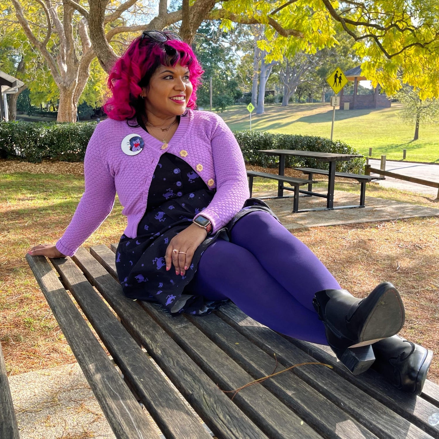 Collant 80 deniers - Suffragette Purple