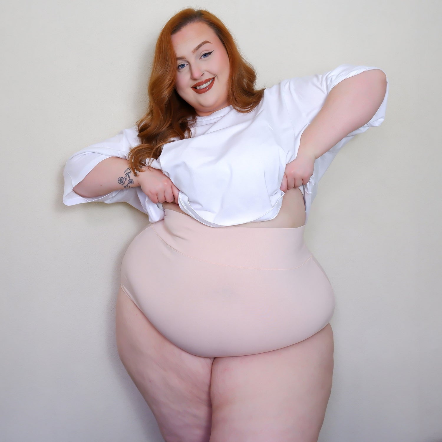 Culotte taille haute en coton biologique - Ballet Pink