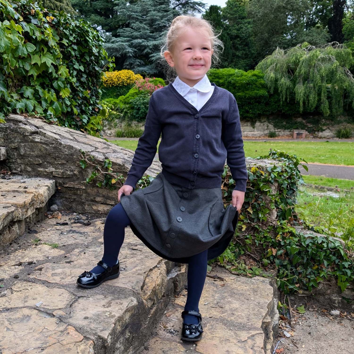 Collants en coton pour enfants - Marine