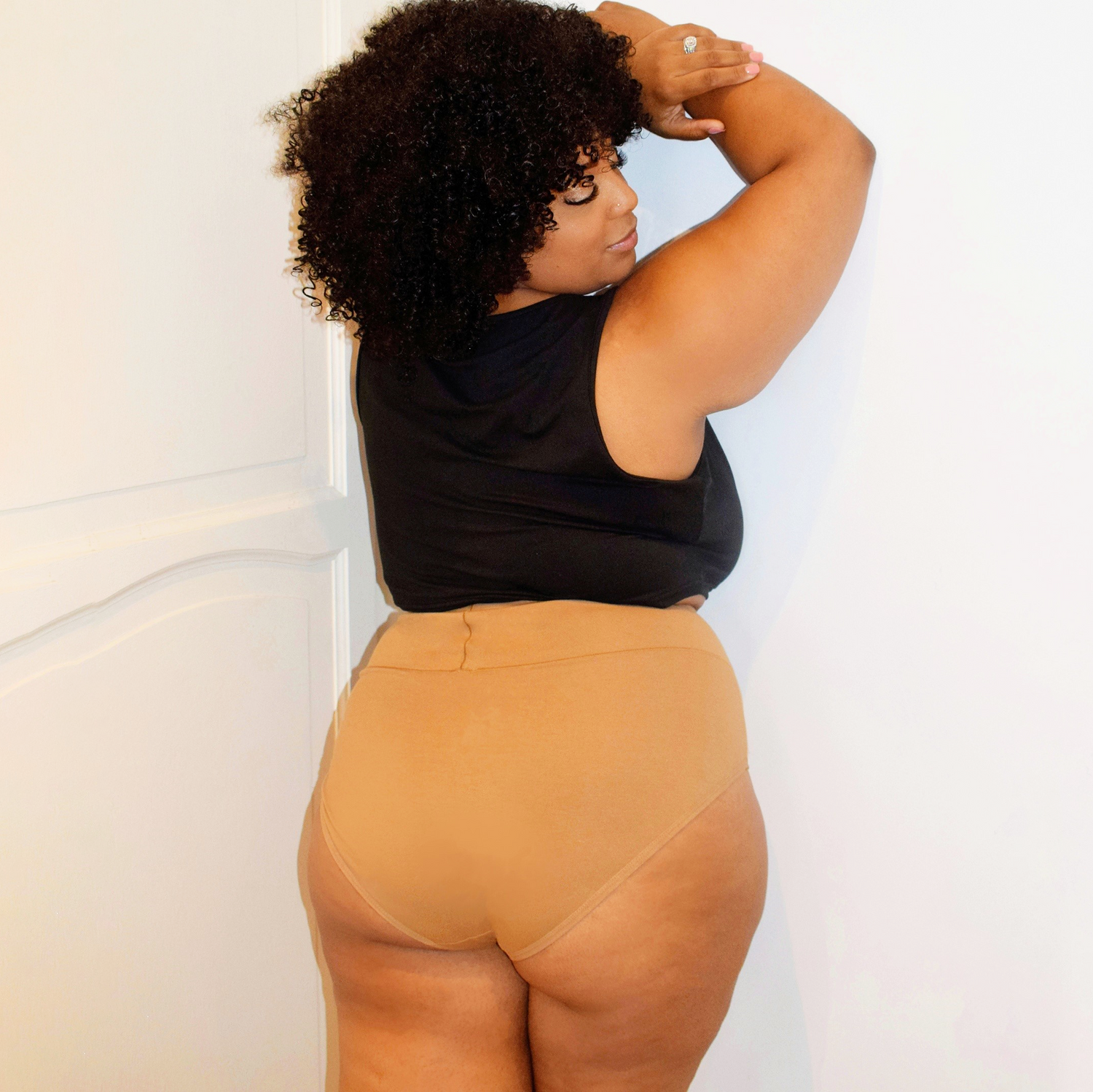 Culotte intégrale en coton biologique - Caramel