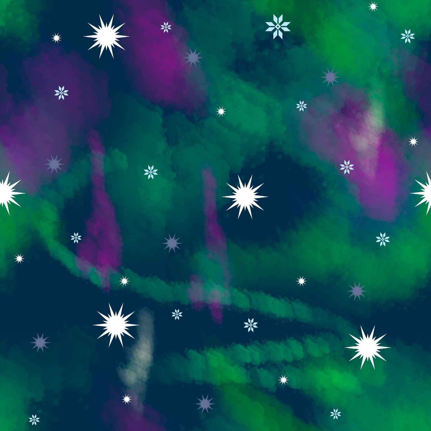 Haut de pyjama à manches longues en coton biologique - Northern Lights